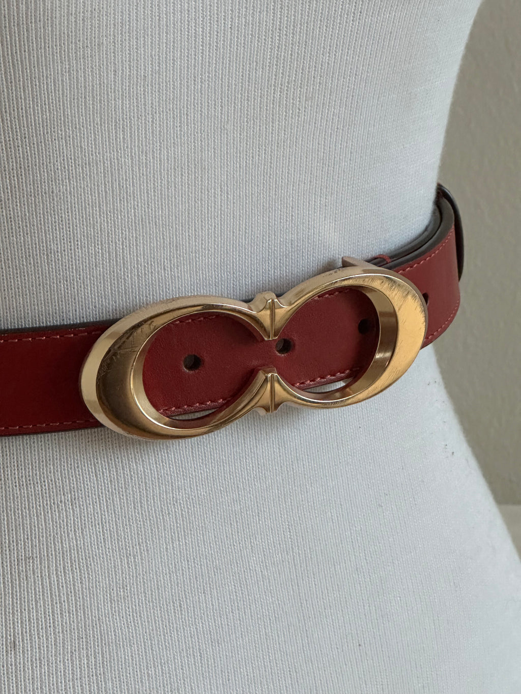 Coach Red Leather Belt