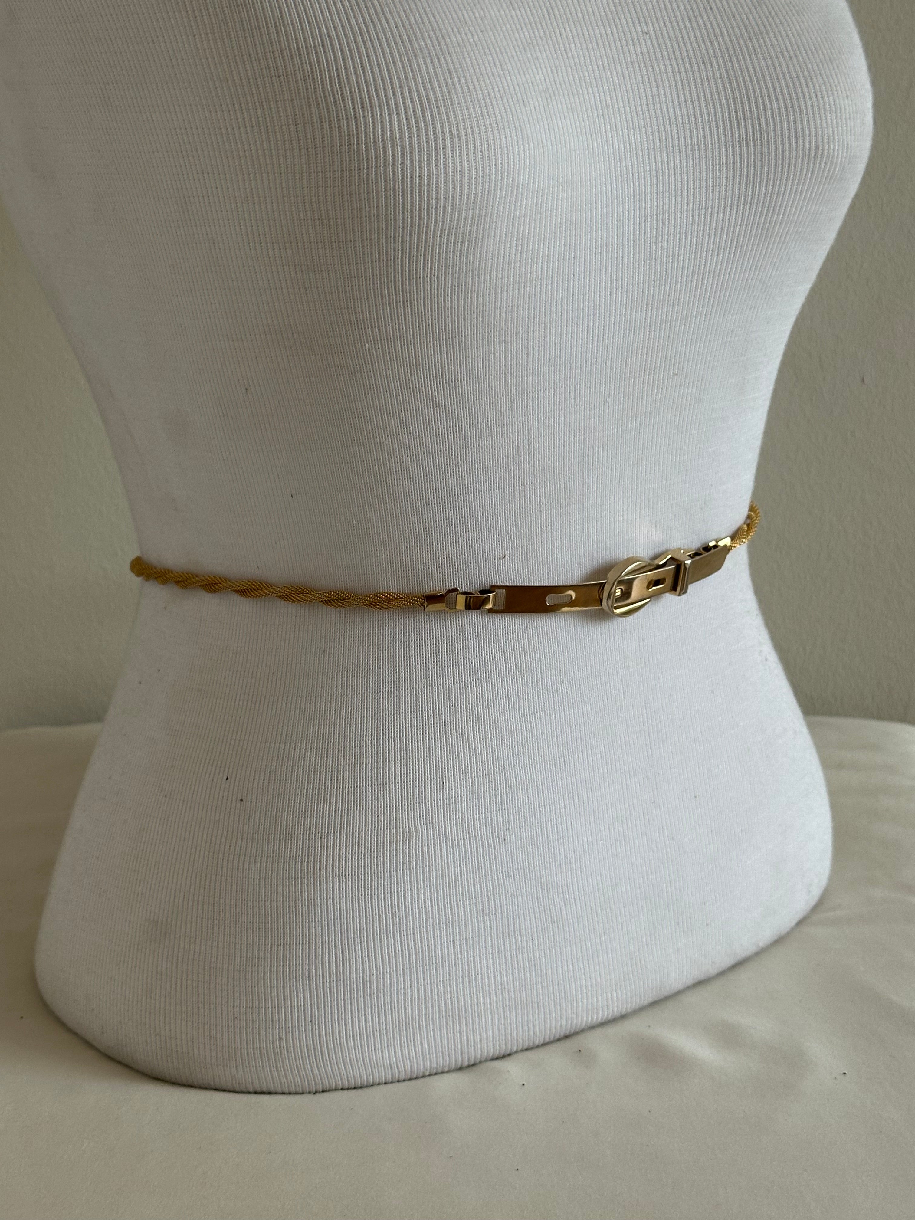 Twisted Mesh Gold-Tone Belt