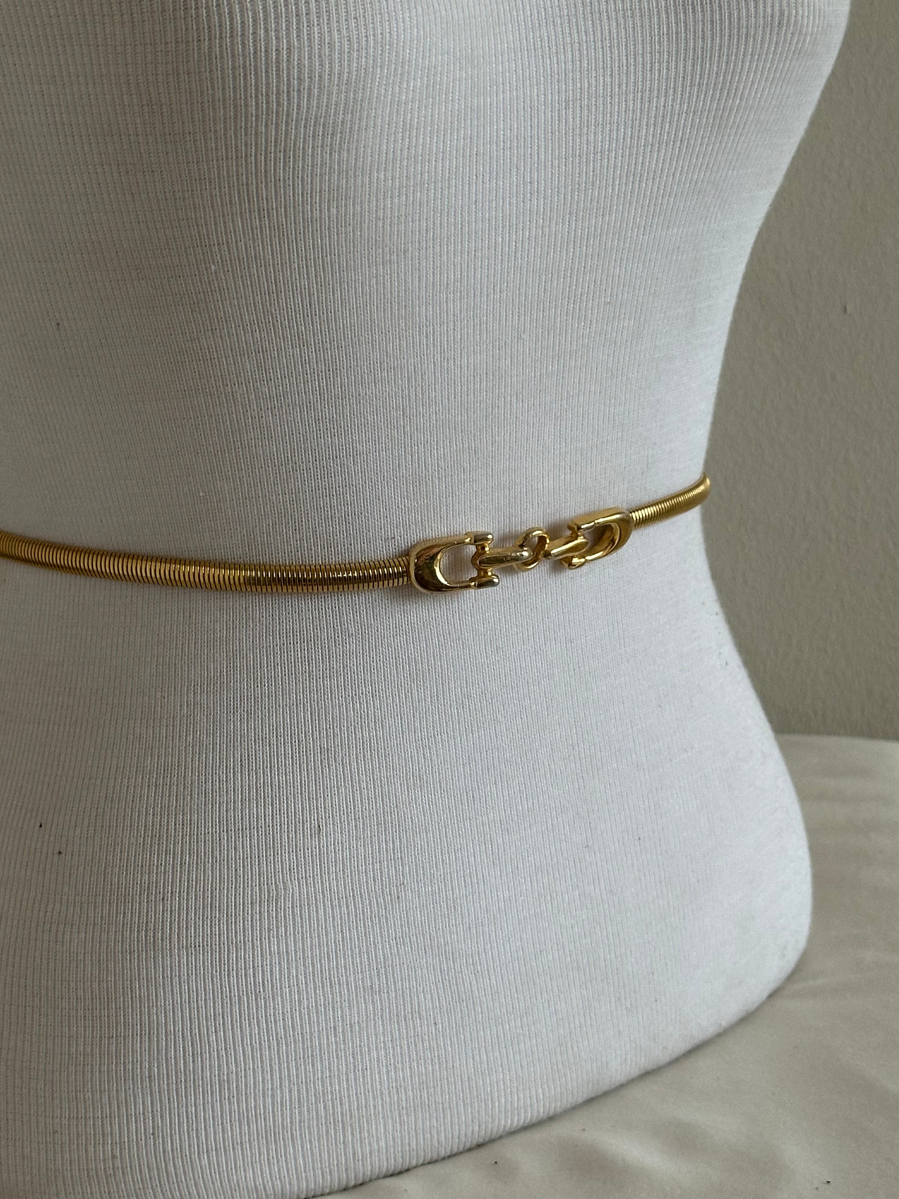 Gold-Tone Stretch Metal Belt