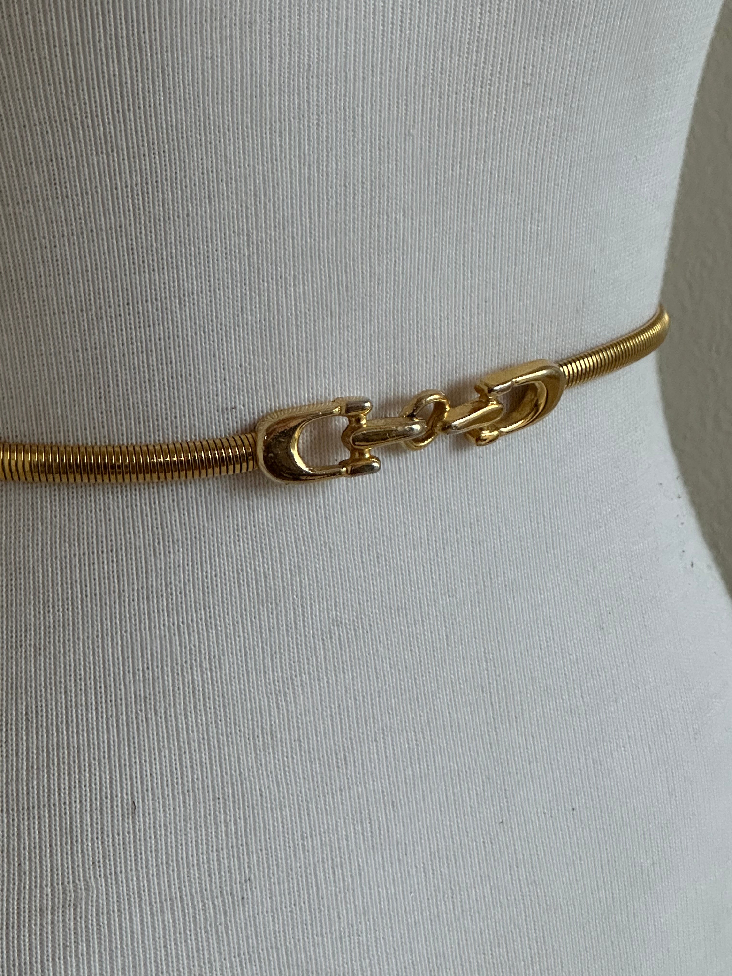 Gold-Tone Stretch Metal Belt