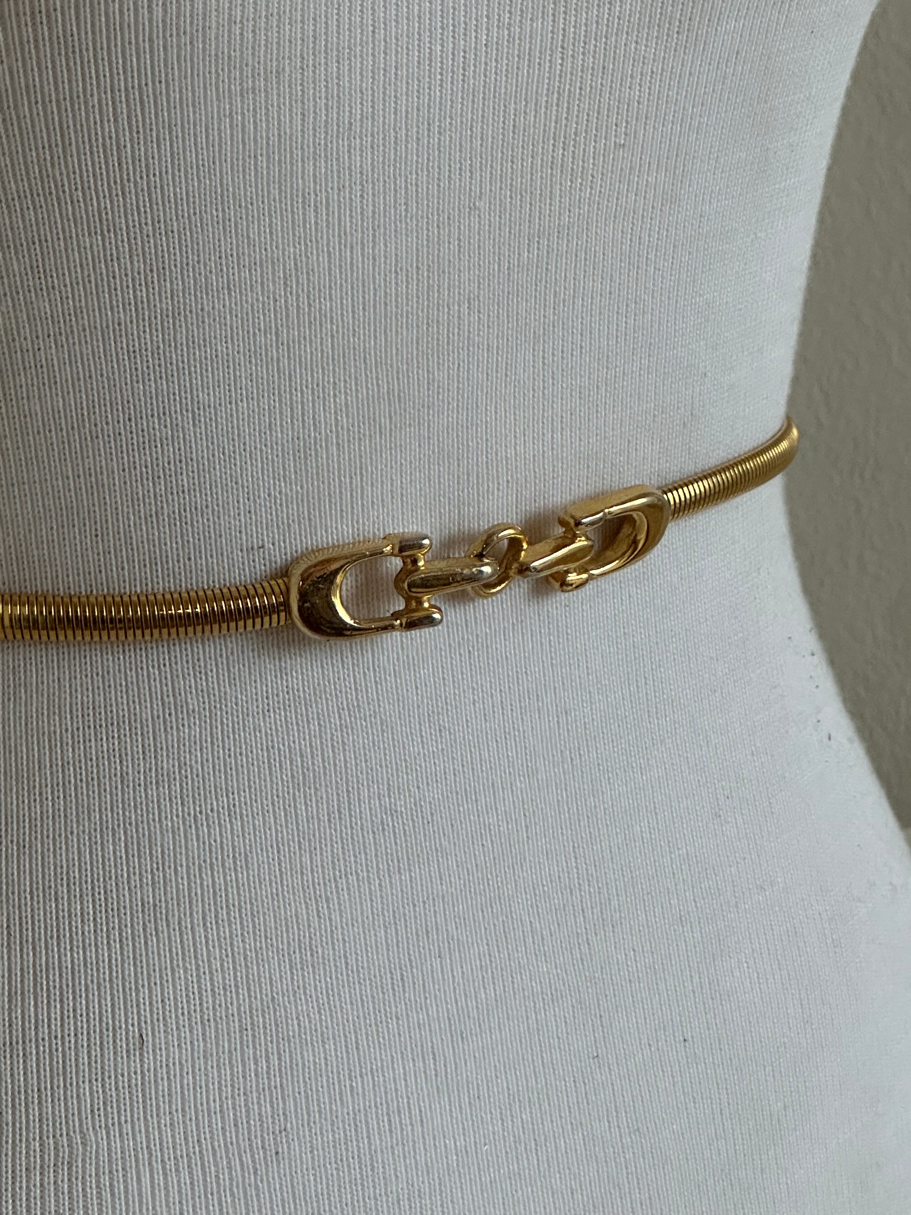 Gold-Tone Stretch Metal Belt