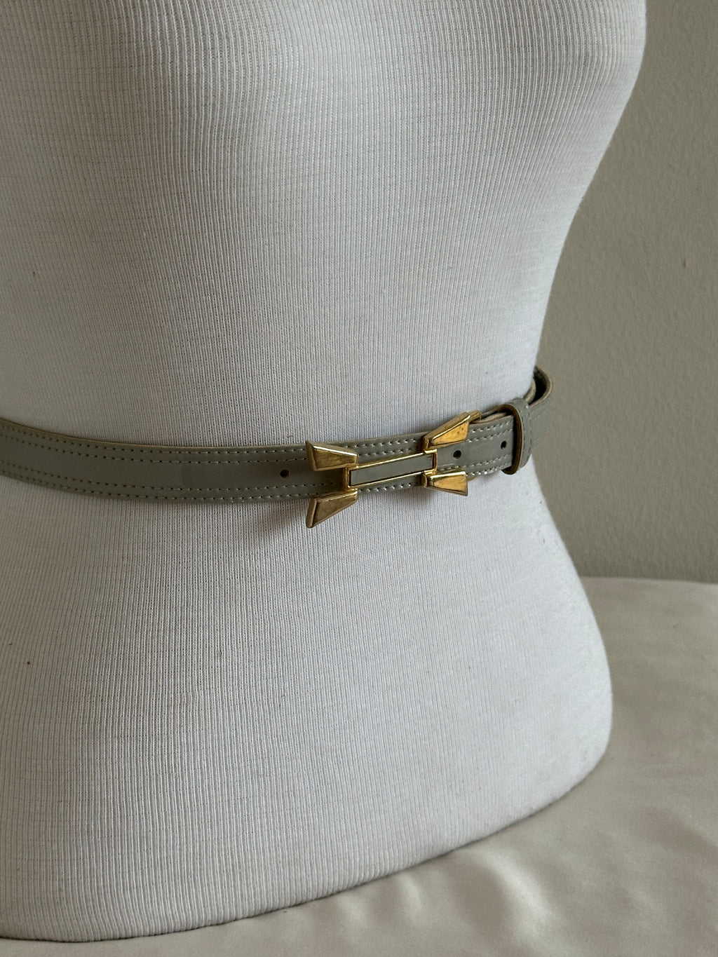 Grey Patent Leather Belt
