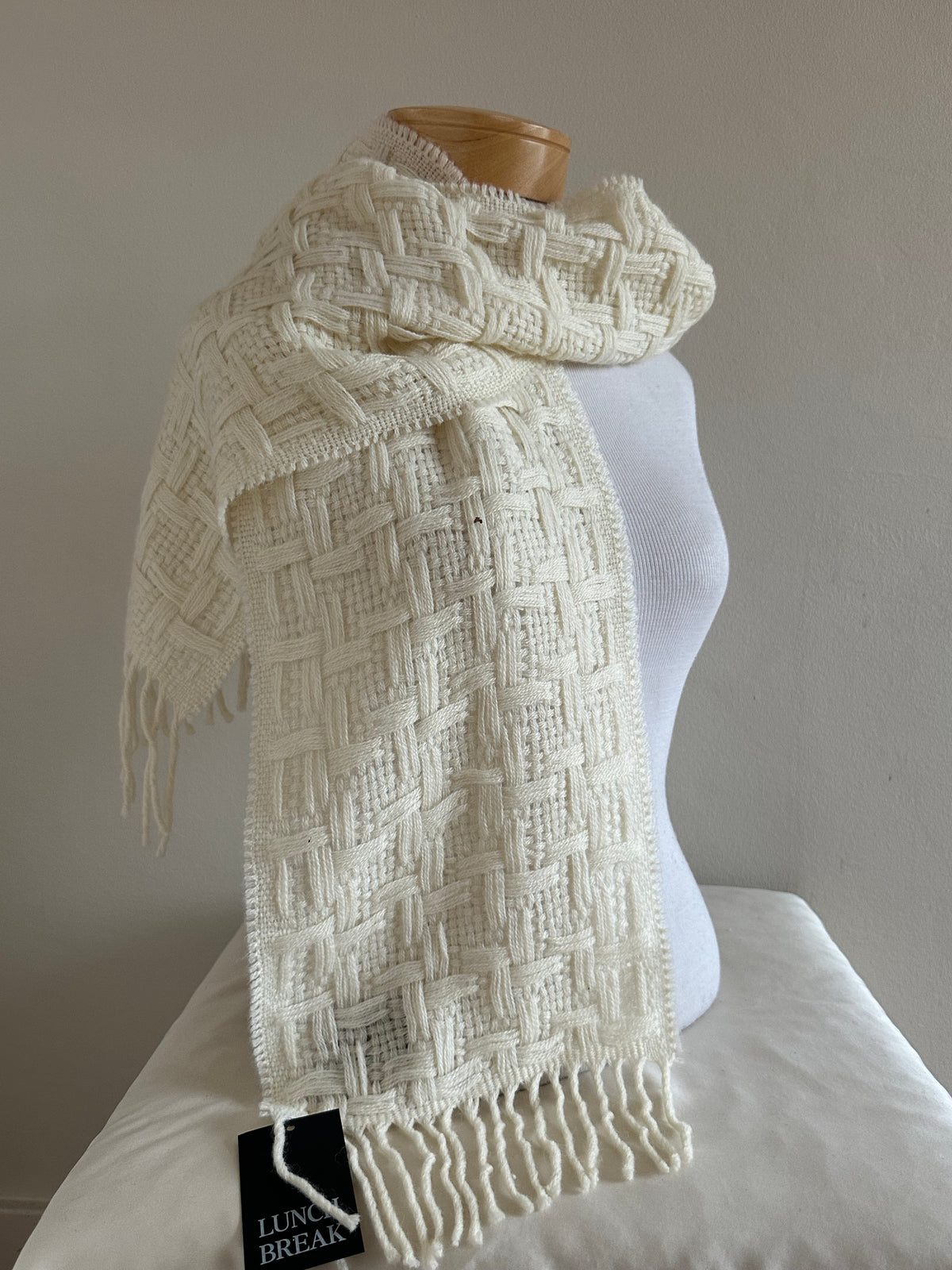 Italian Basketweave Lambswool Blend Scarf