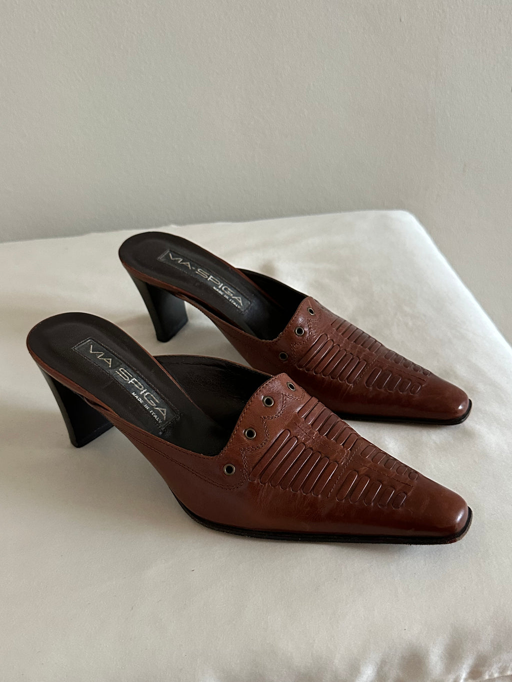 Via Spiga Woven Leather Mules