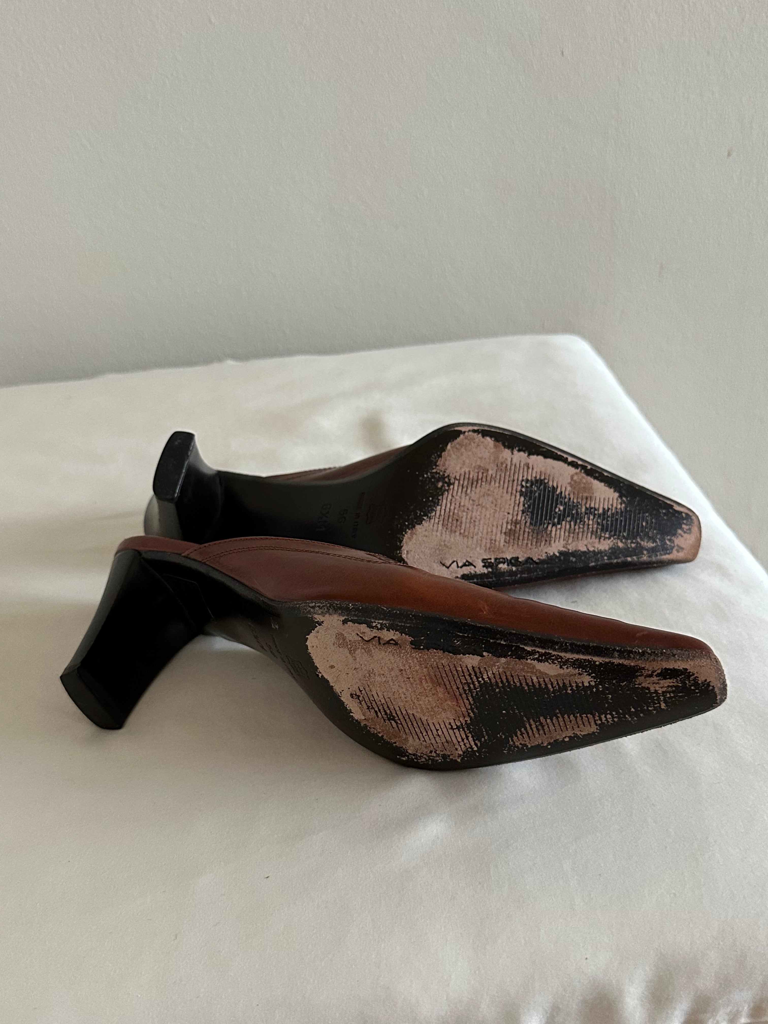 Via Spiga Woven Leather Mules