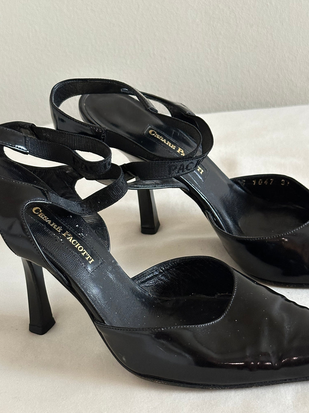 Cesare Paciotti Patent Leather Pointed-Toe Heels