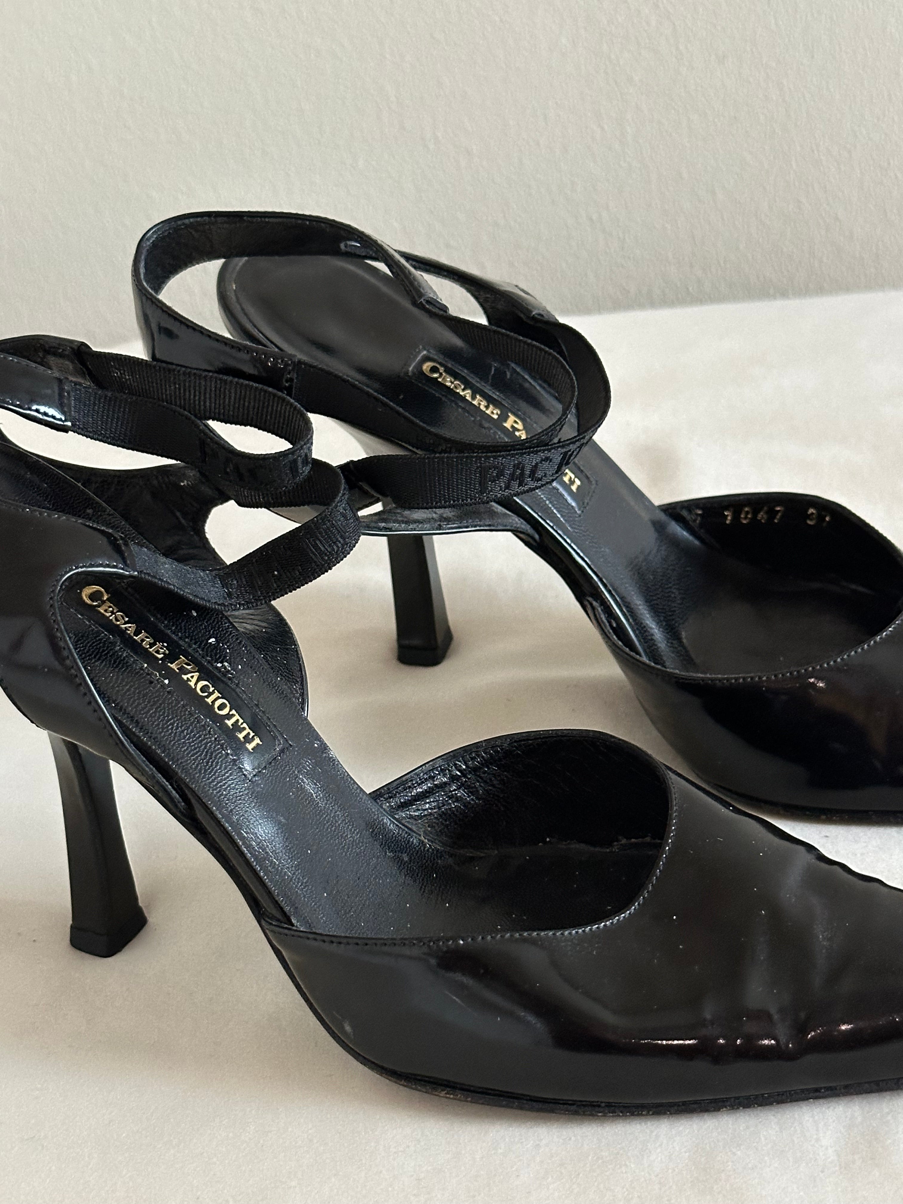 Cesare Paciotti Patent Leather Pointed-Toe Heels