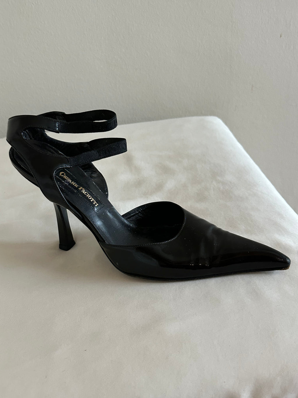 Cesare Paciotti Patent Leather Pointed-Toe Heels