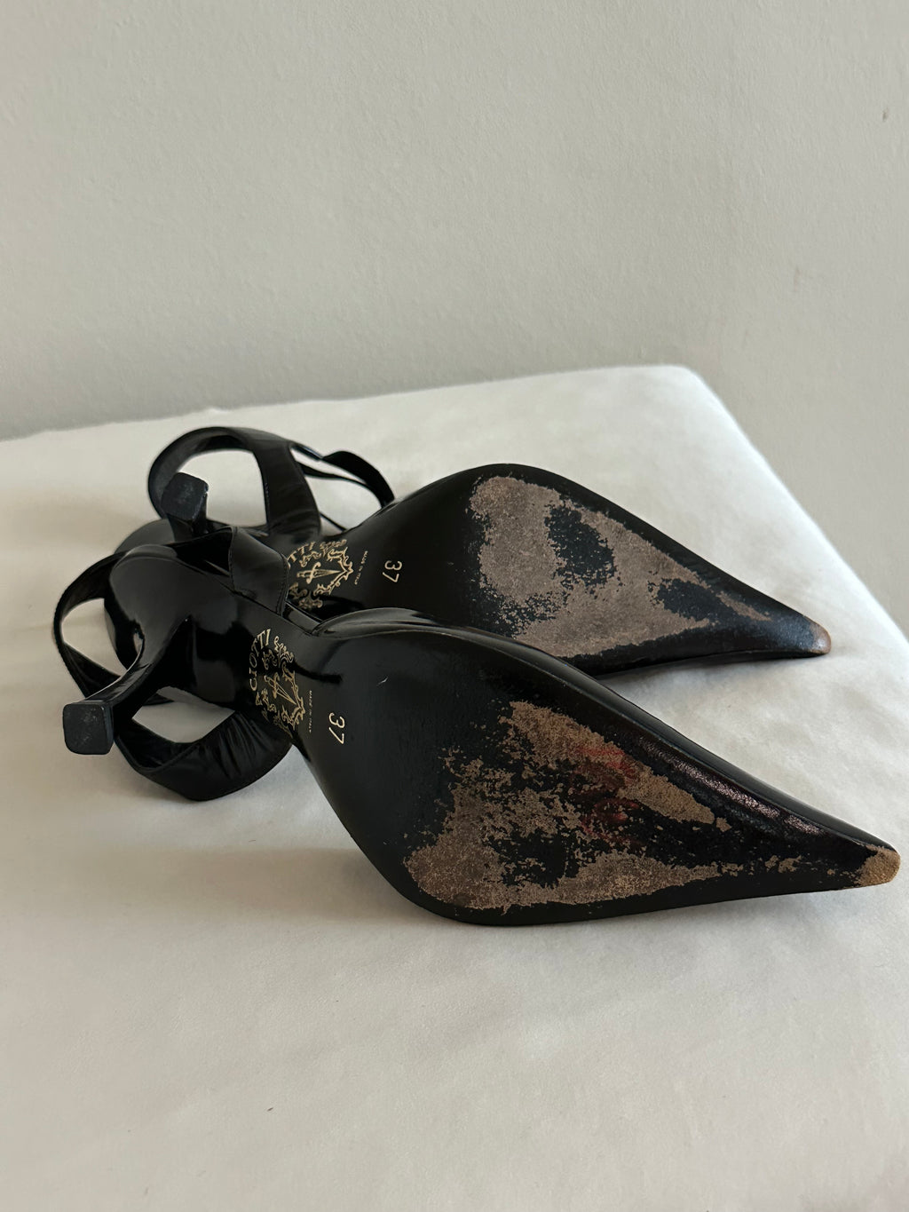 Cesare Paciotti Patent Leather Pointed-Toe Heels