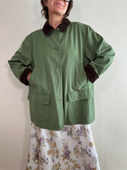 90s Green Cotton Chore Jacket