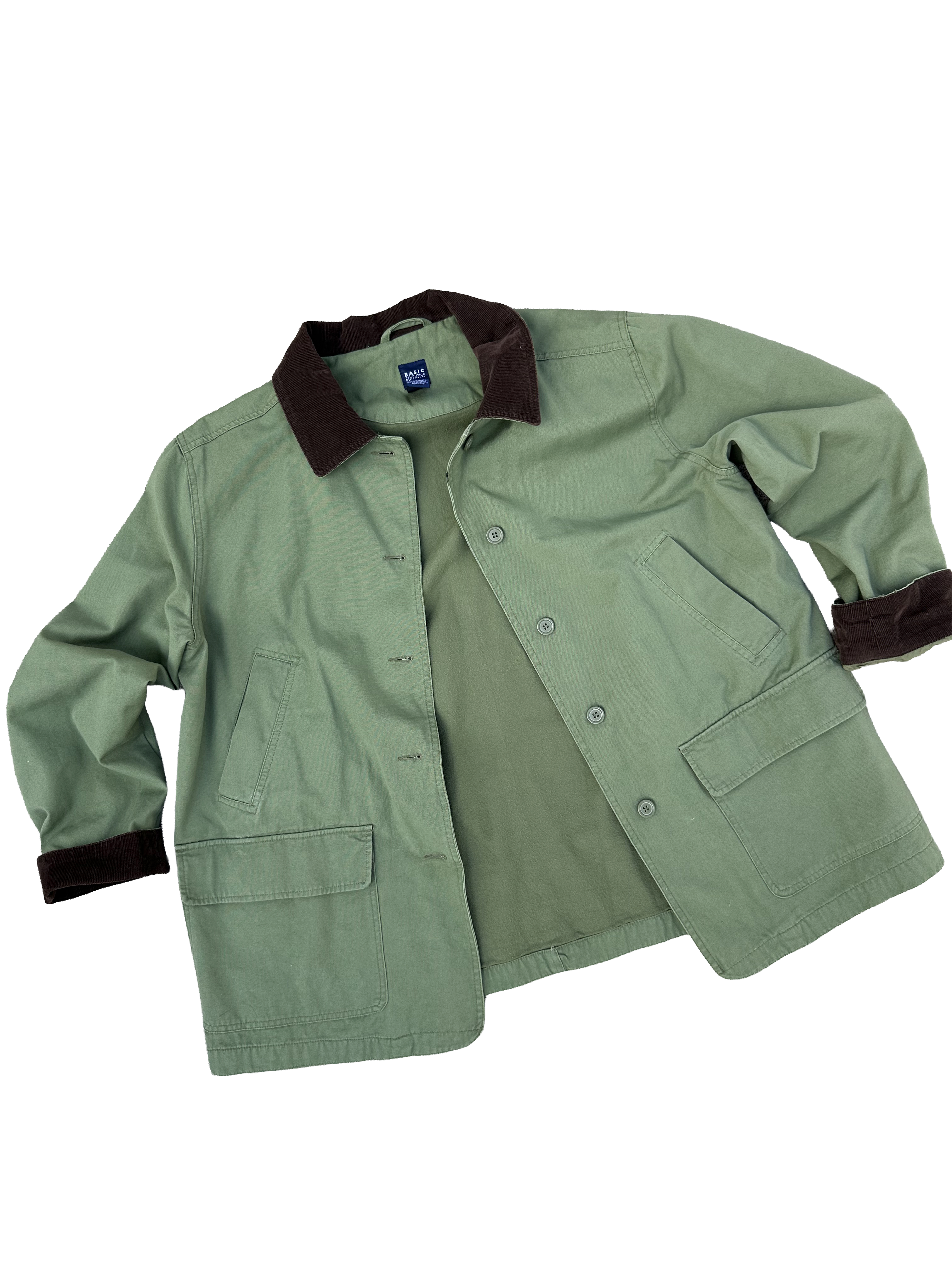 90s Green Cotton Chore Jacket