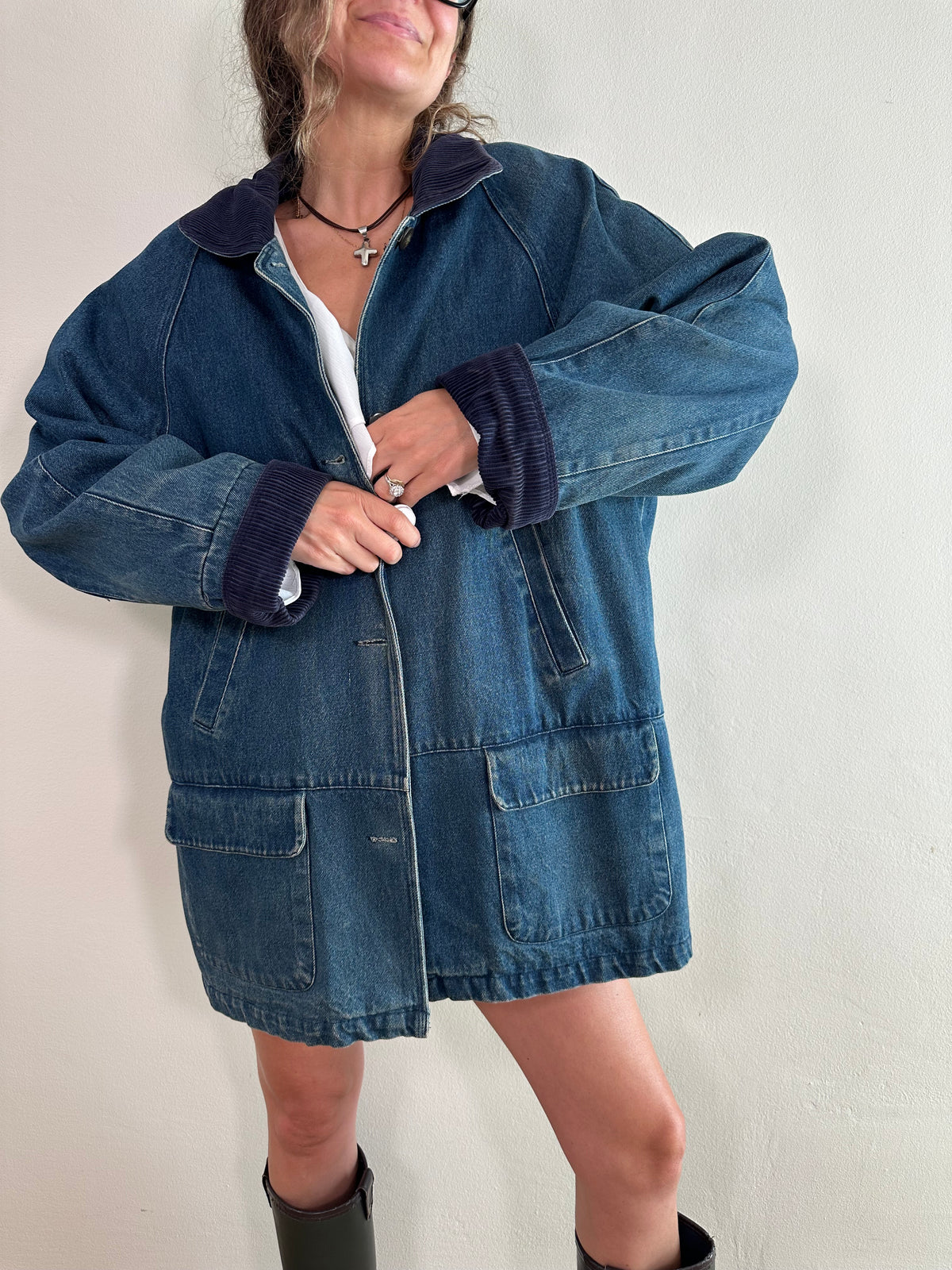 90s Basic Editions Denim Workwear Chore Jacket