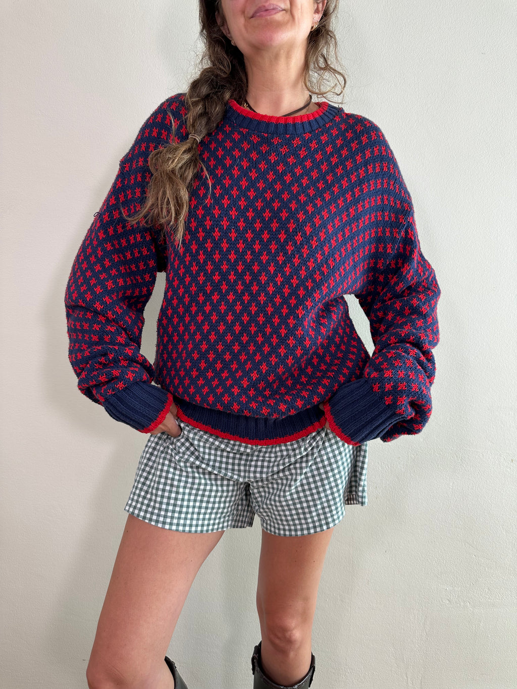 Boat House Row Cotton Vintage Sweater