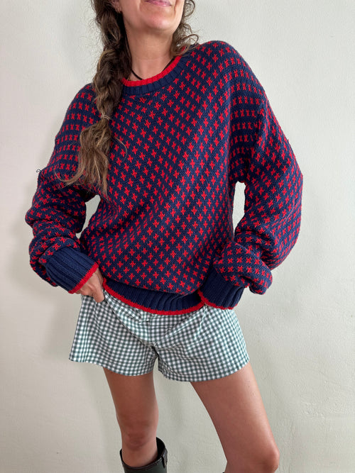 Boat House Row Cotton Vintage Sweater