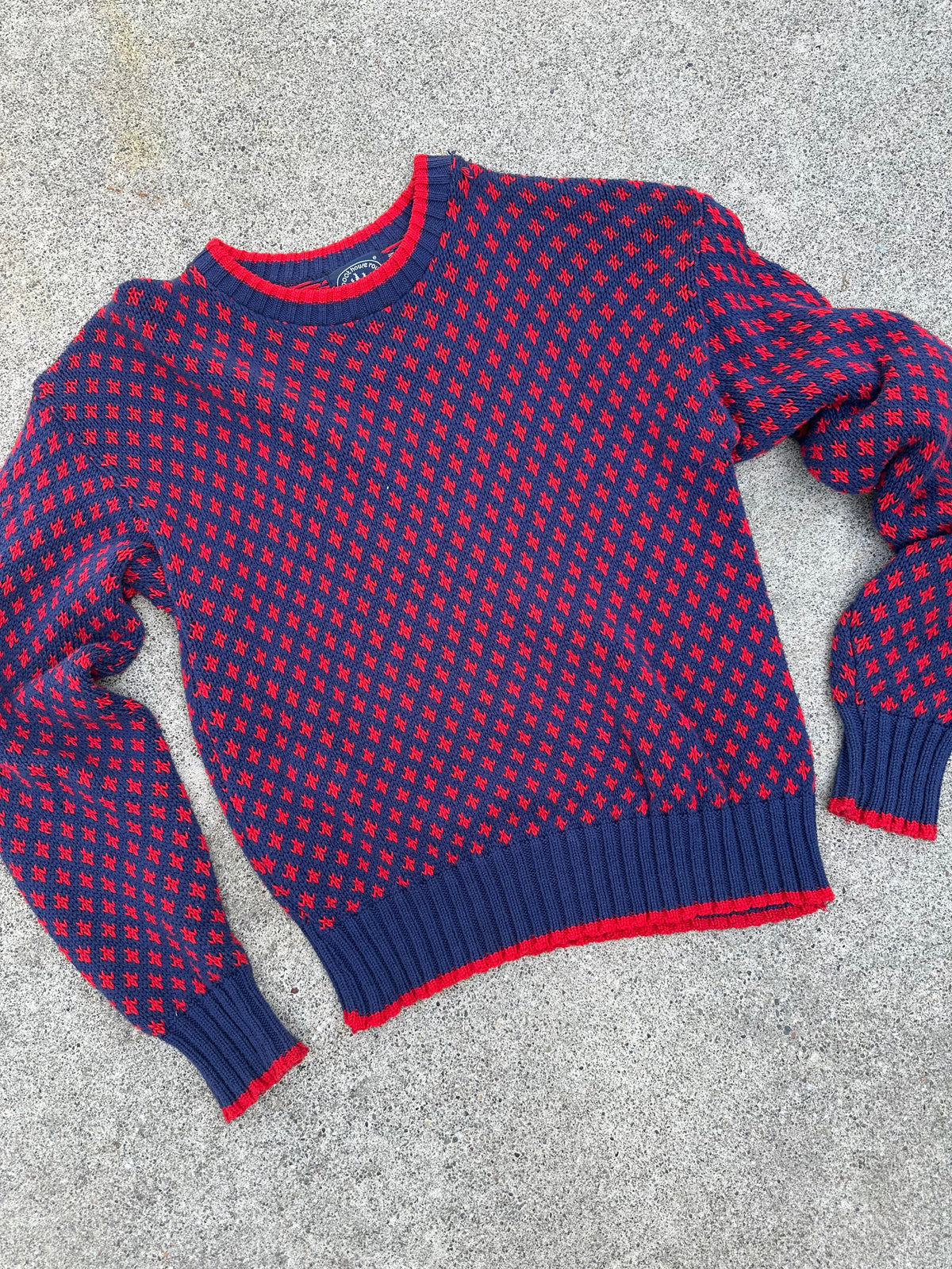 Boat House Row Cotton Vintage Sweater