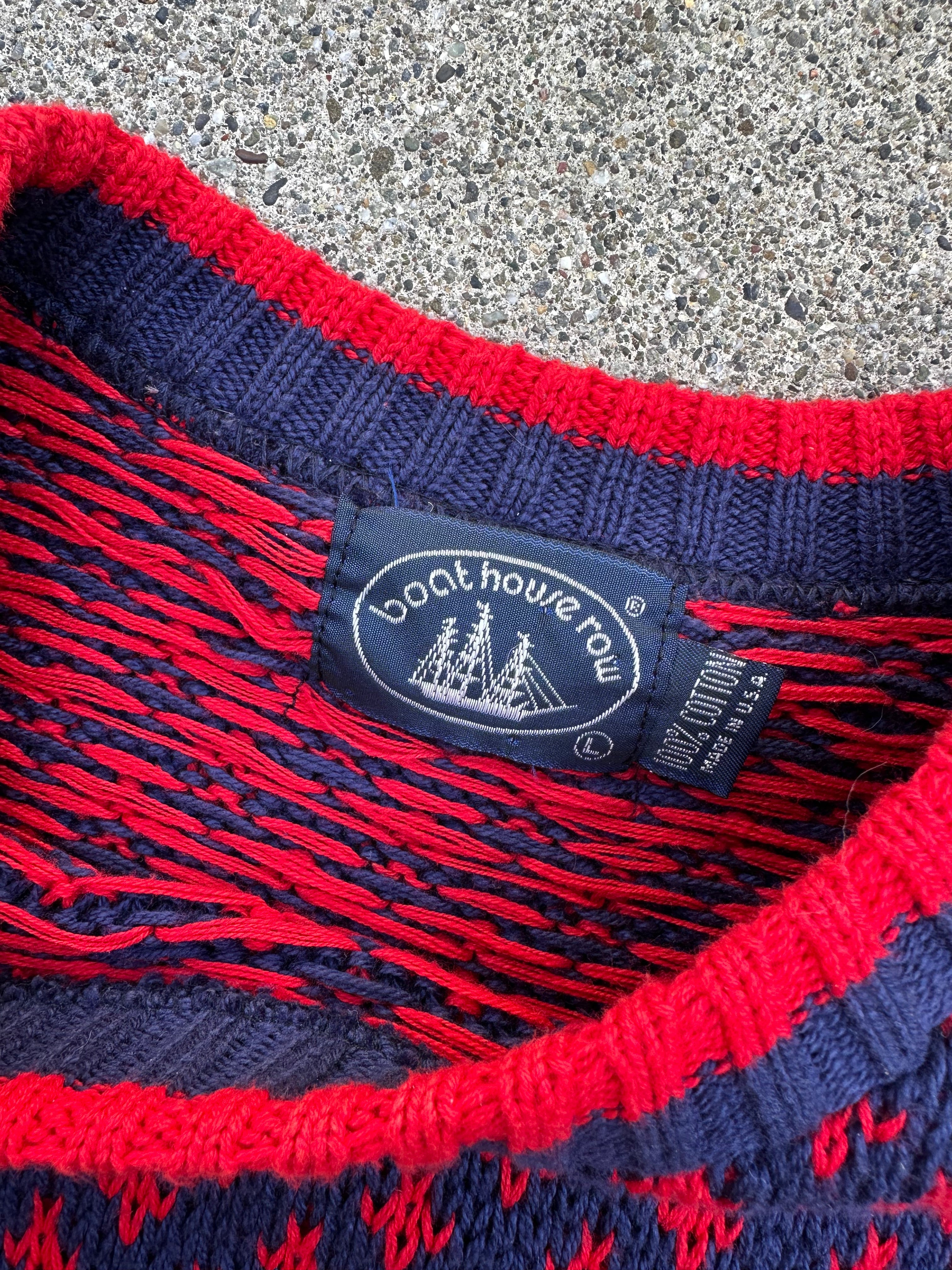 Boat House Row Cotton Vintage Sweater