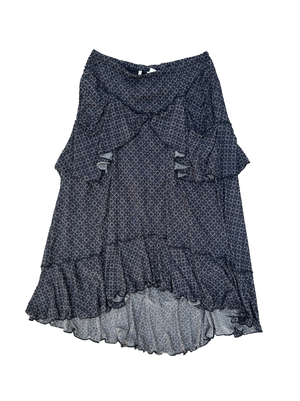 Tiered Mesh Western Skirt