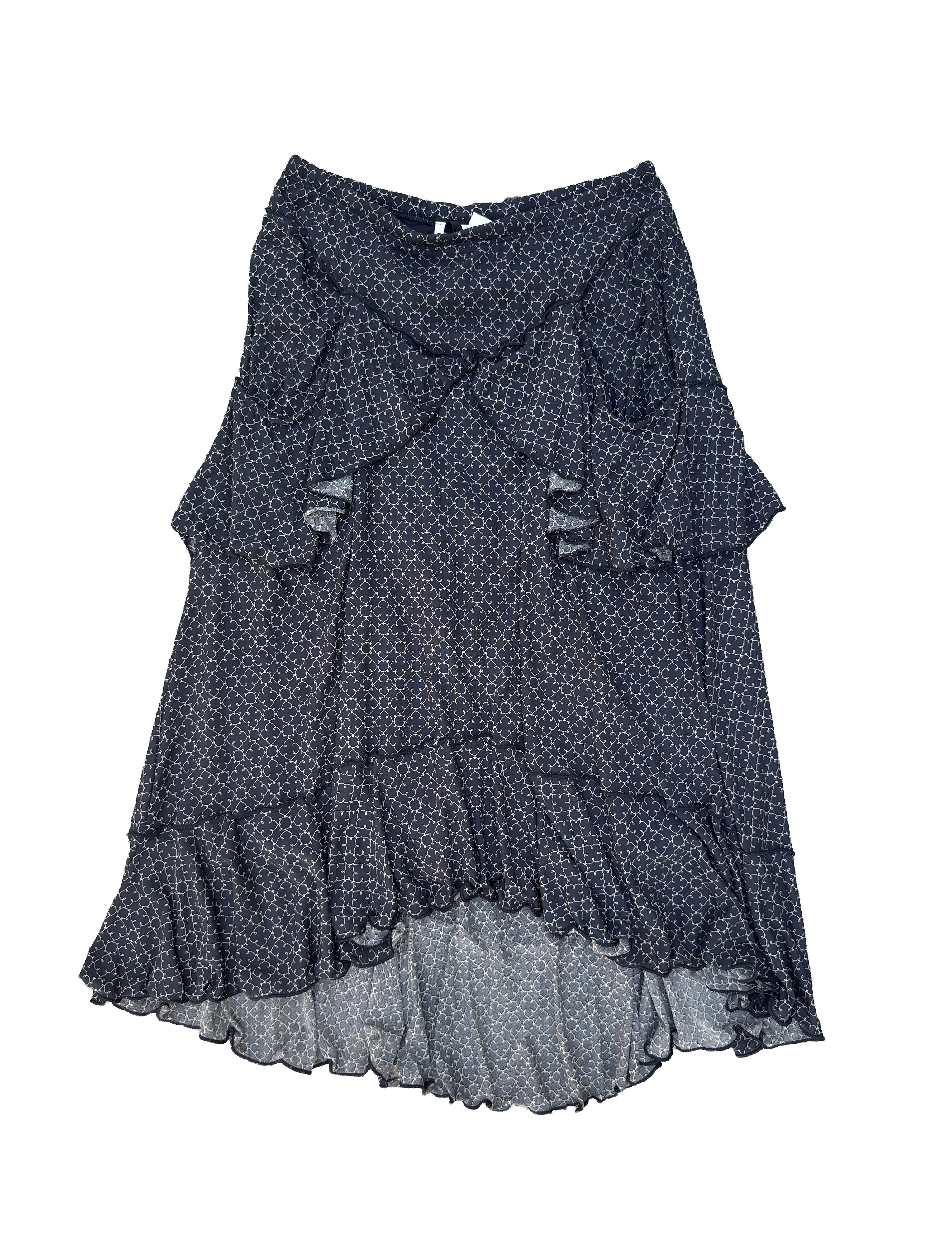 Tiered Mesh Western Skirt