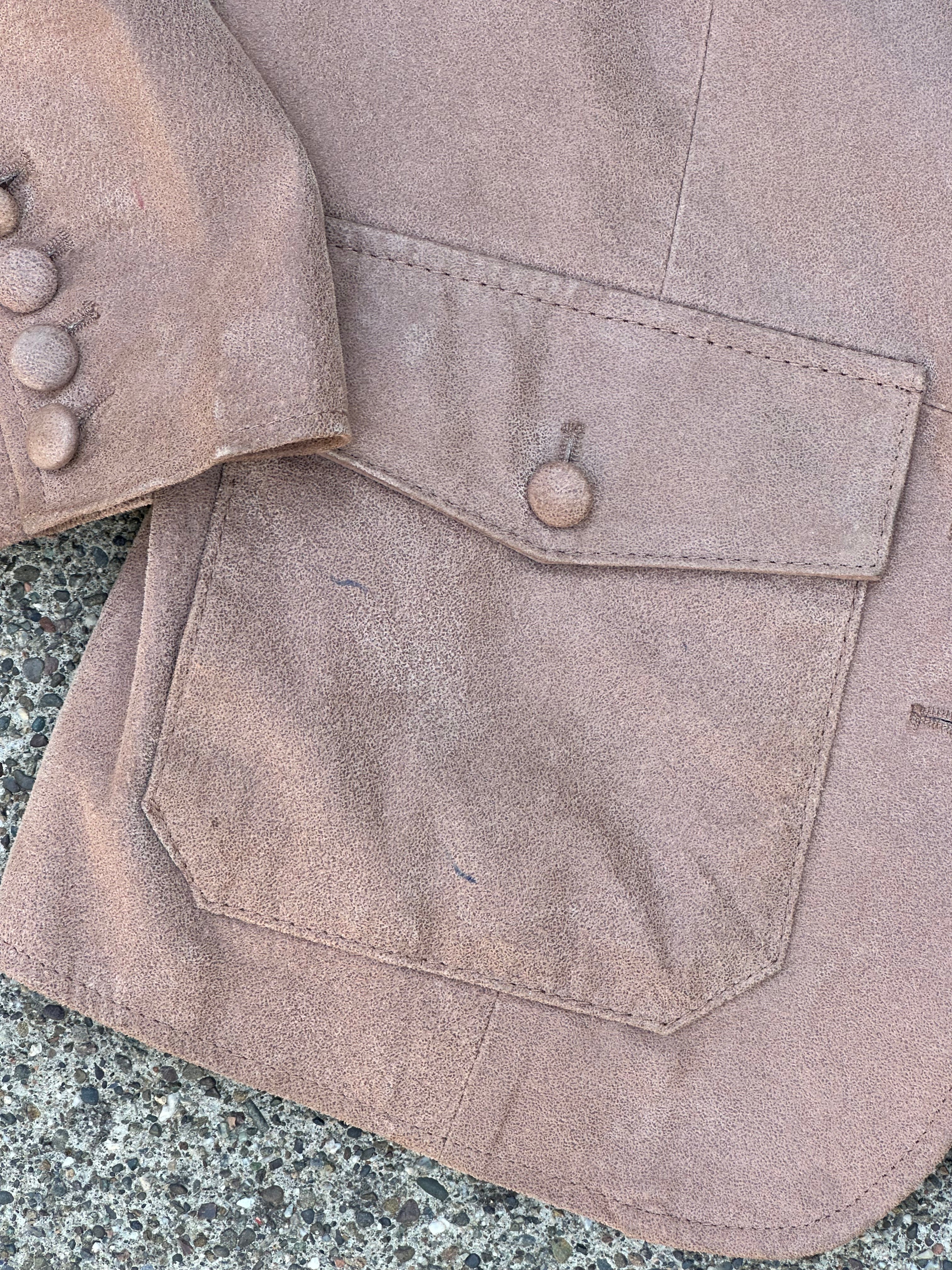 Twiggy Leather Military Jacket