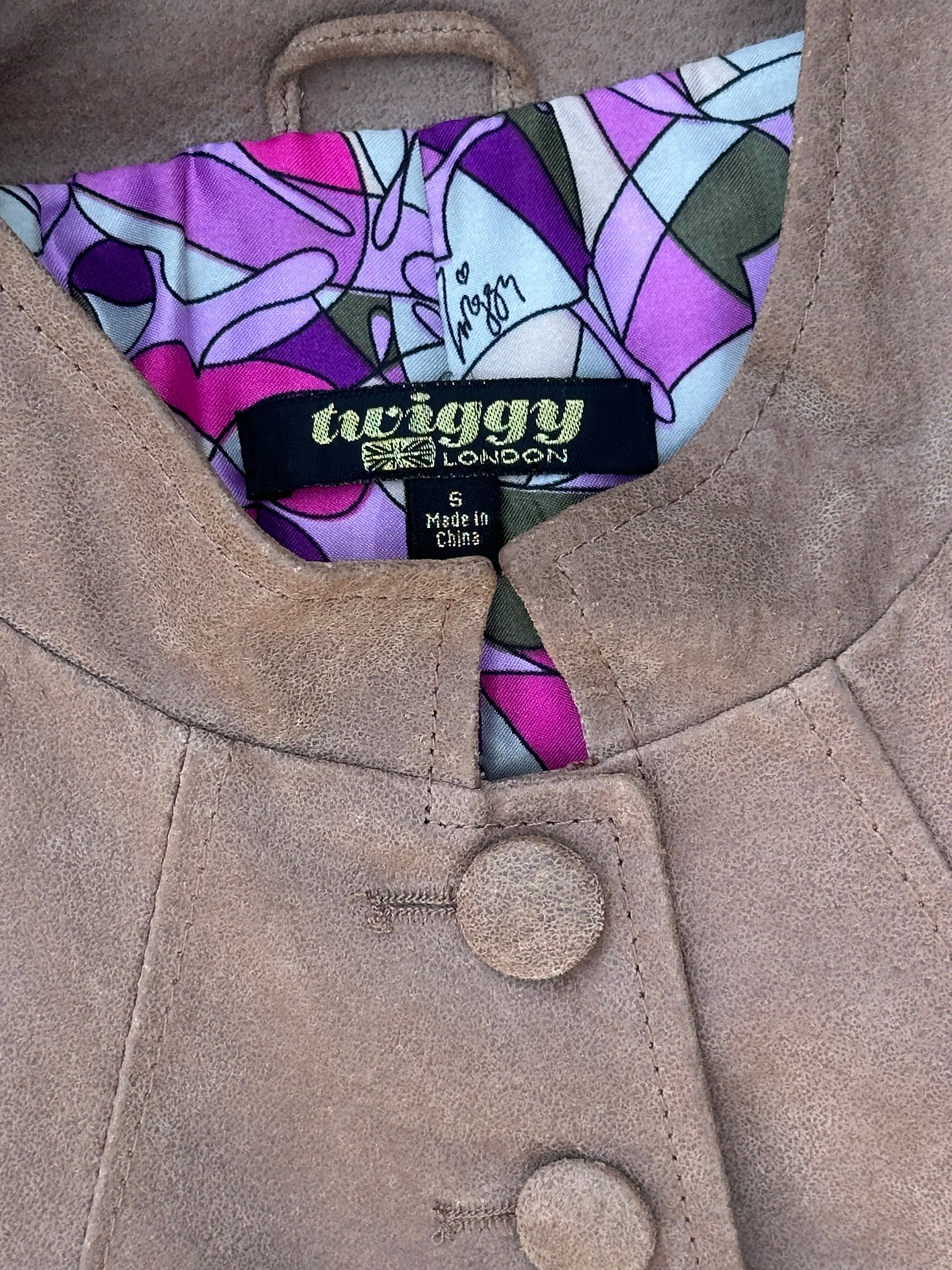 Twiggy Leather Military Jacket