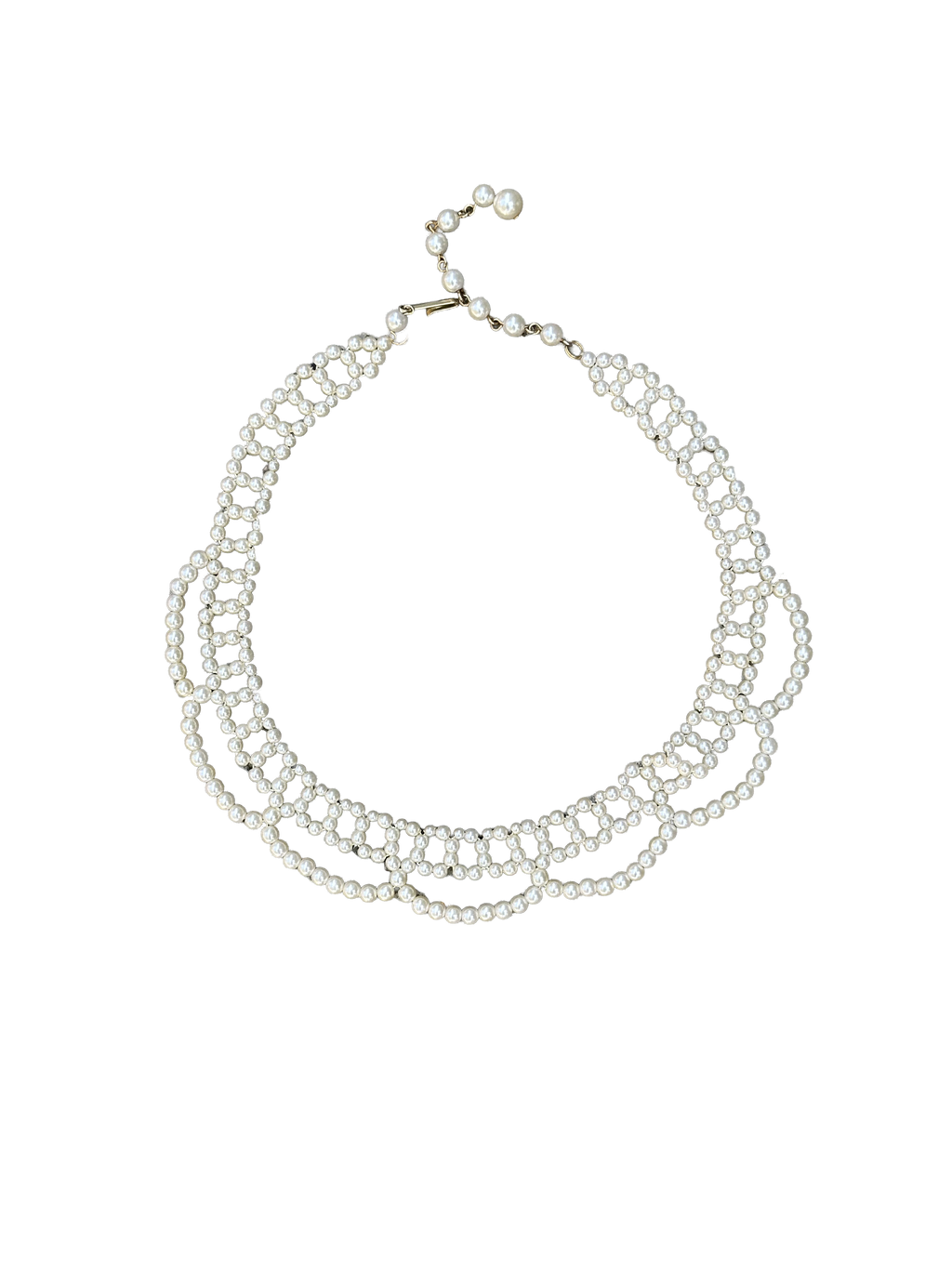 Vintage Pearl Bib Necklace