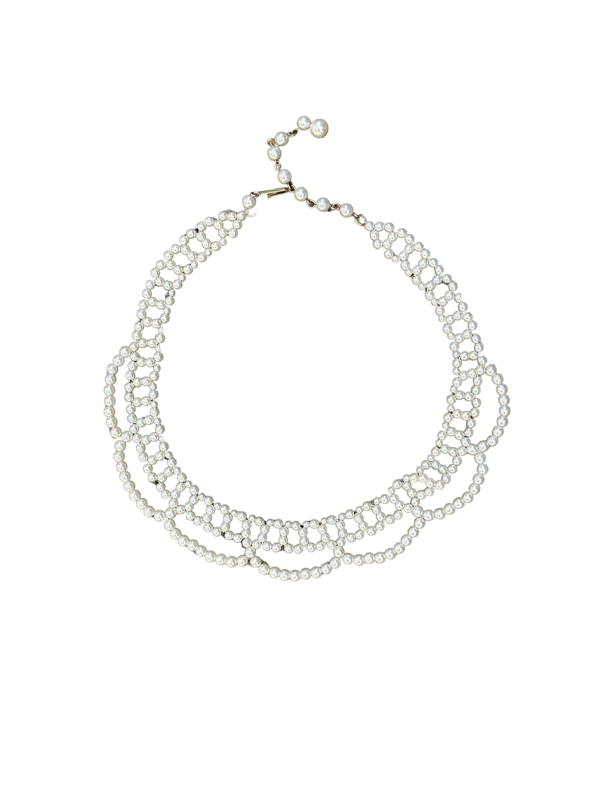 Vintage Pearl Bib Necklace