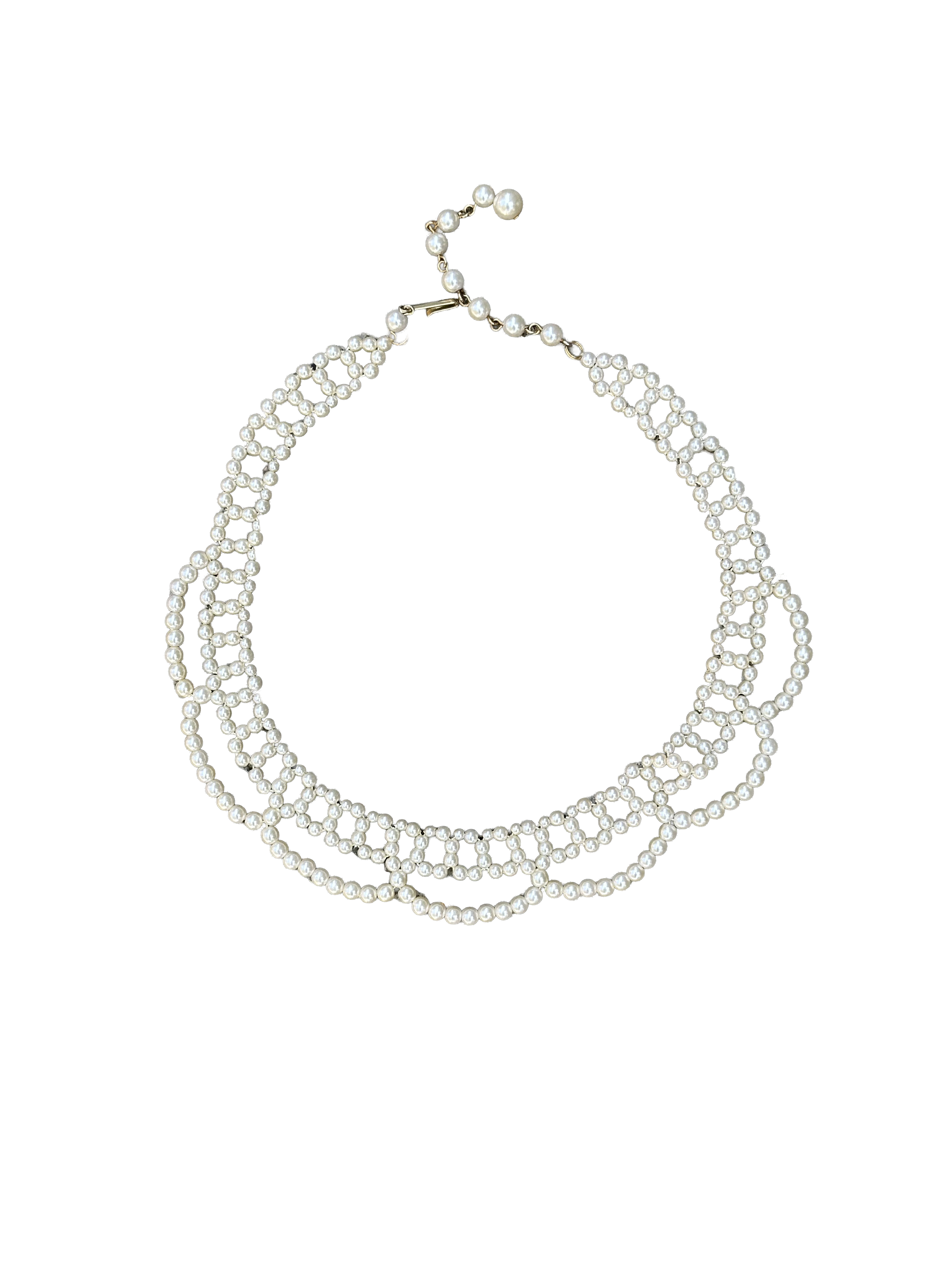 Vintage Pearl Bib Necklace