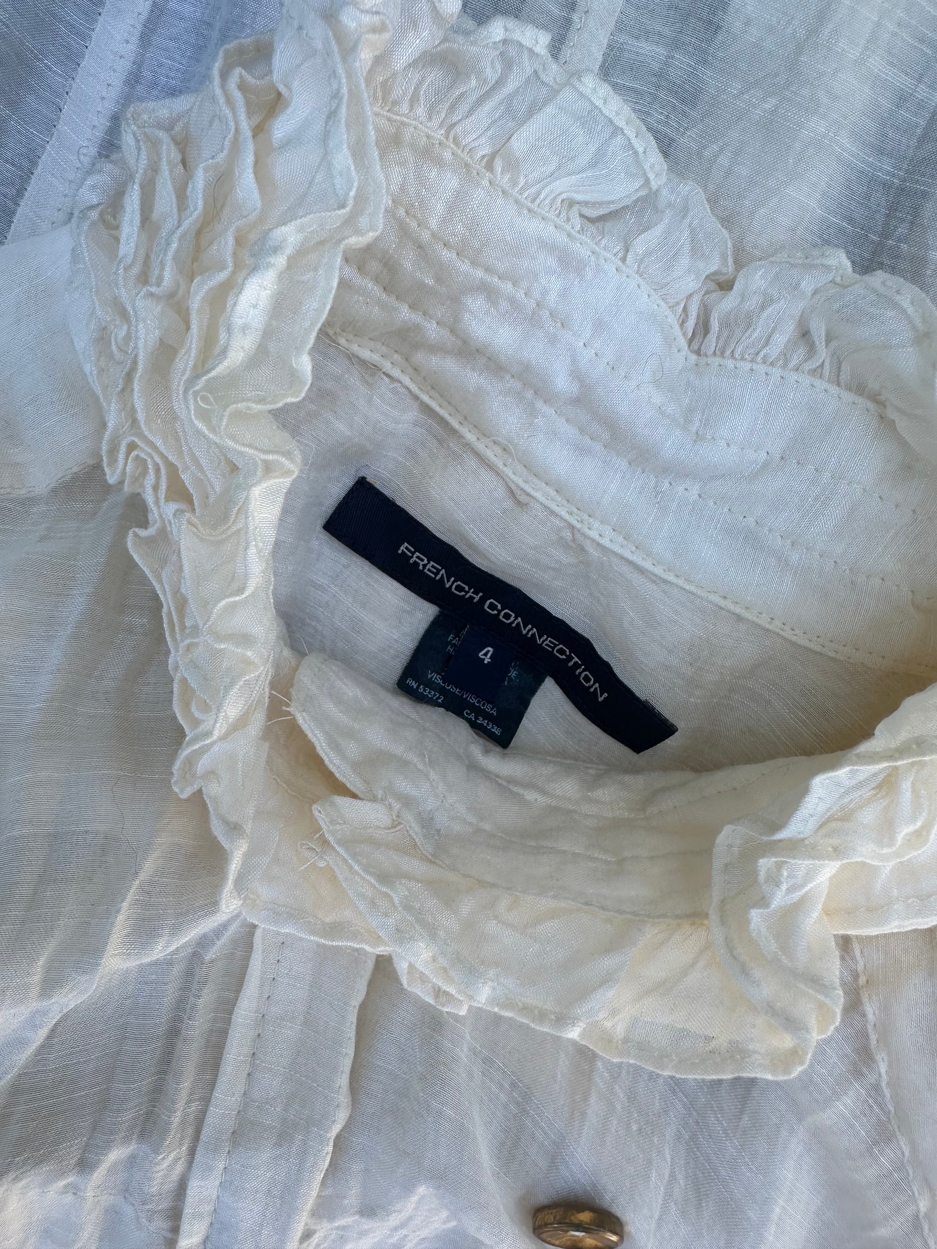 REWORK Victorian Style Sheer Corset Blouse
