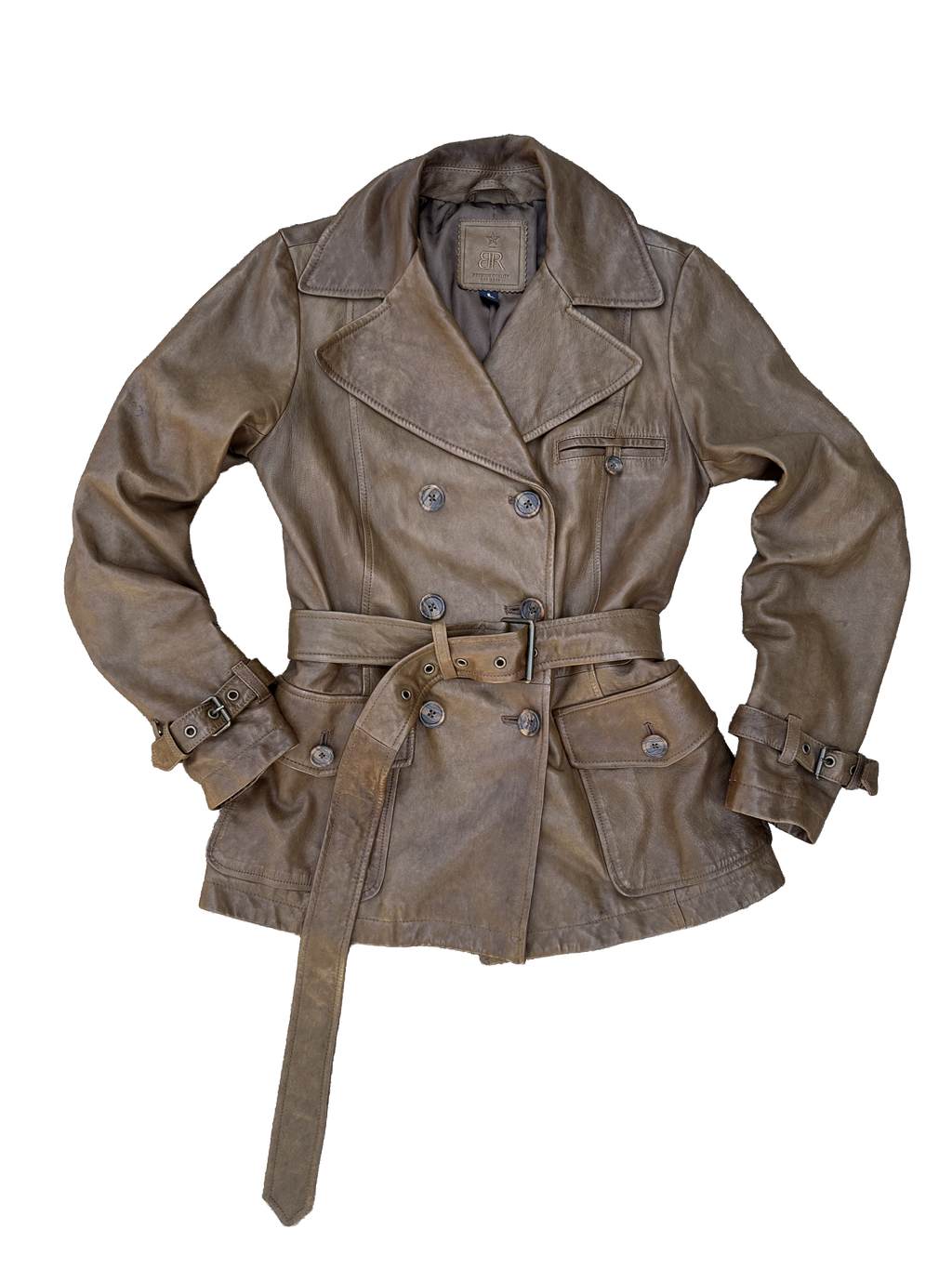 Buttery Soft Chocolate Leather Double Breasted Jacket