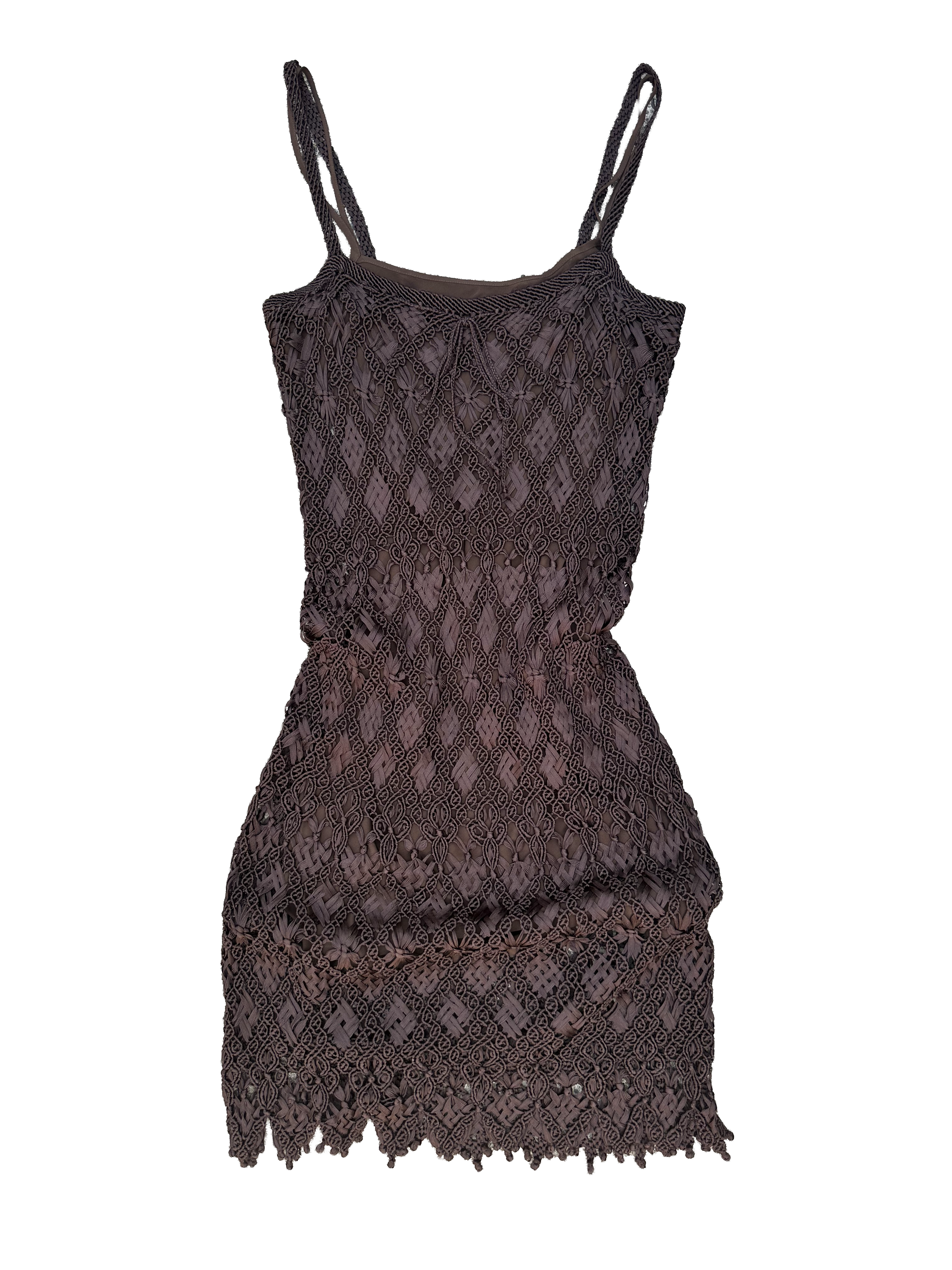 Ralph Lauren Black Label Crochet Sheath Dress