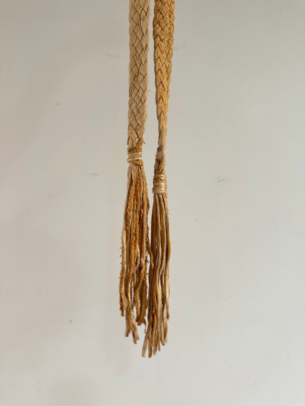 Buttery Soft Leather Tie Belt with Fringe