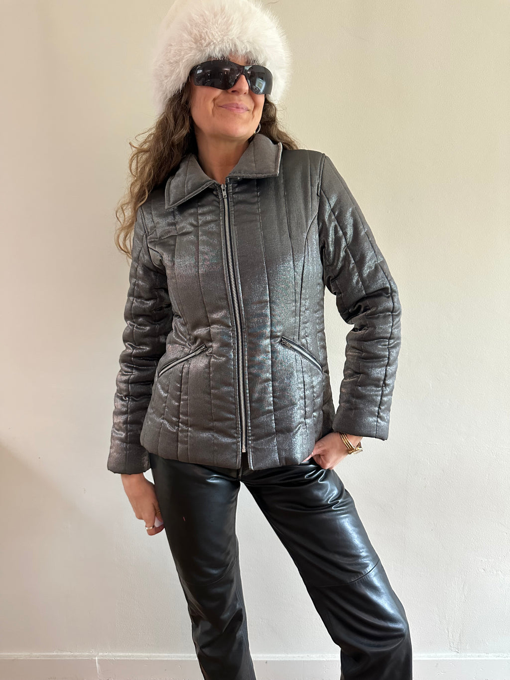 Quilted Metallic Jacket