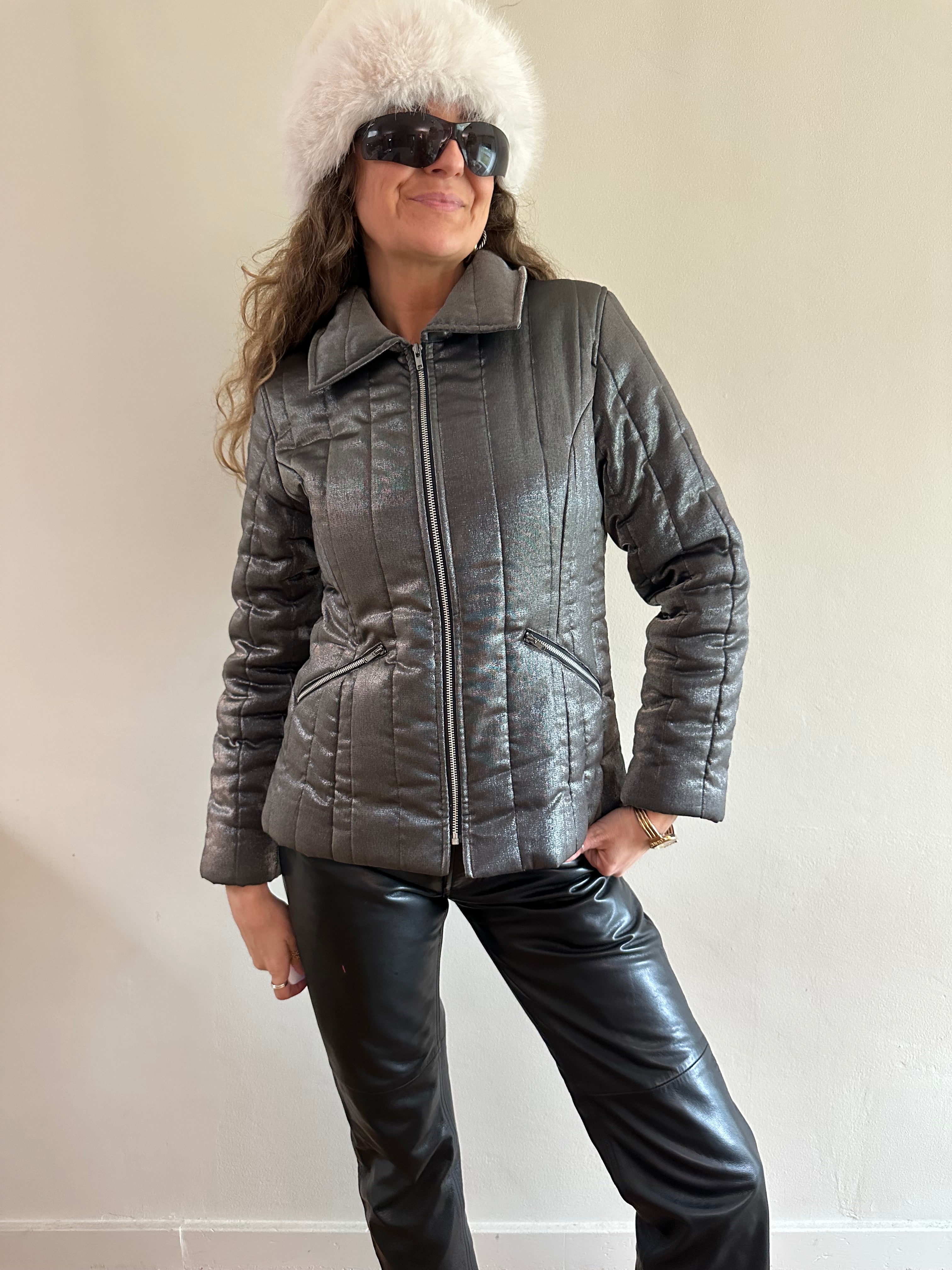 Quilted Metallic Jacket