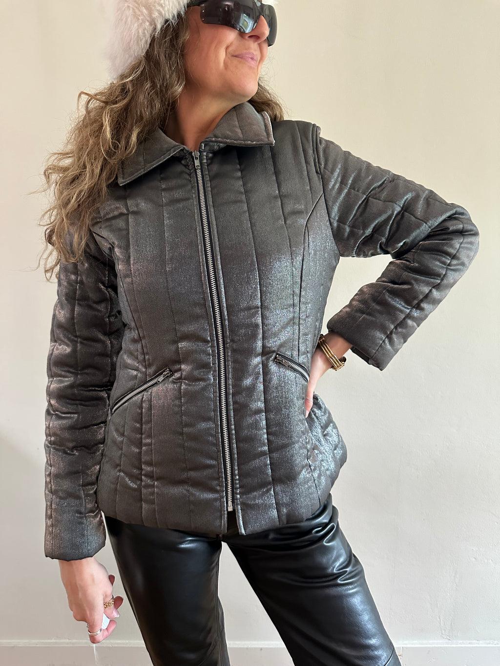 Quilted Metallic Jacket