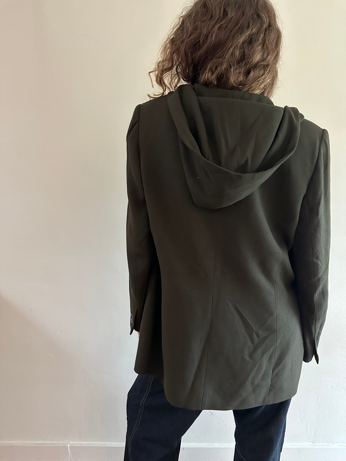 Forest Green Hooded Blazer