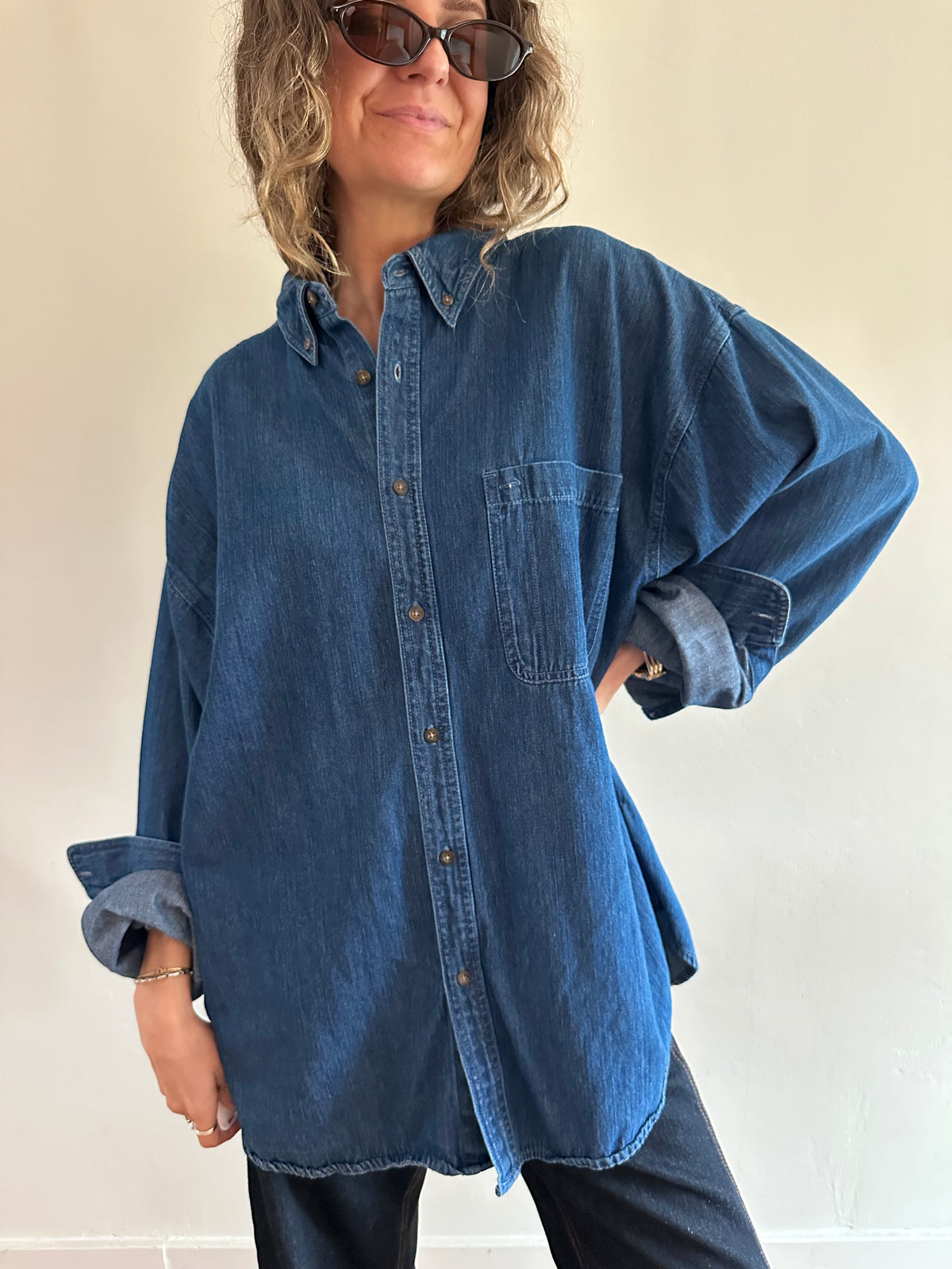 Denim Button-Down Shirt