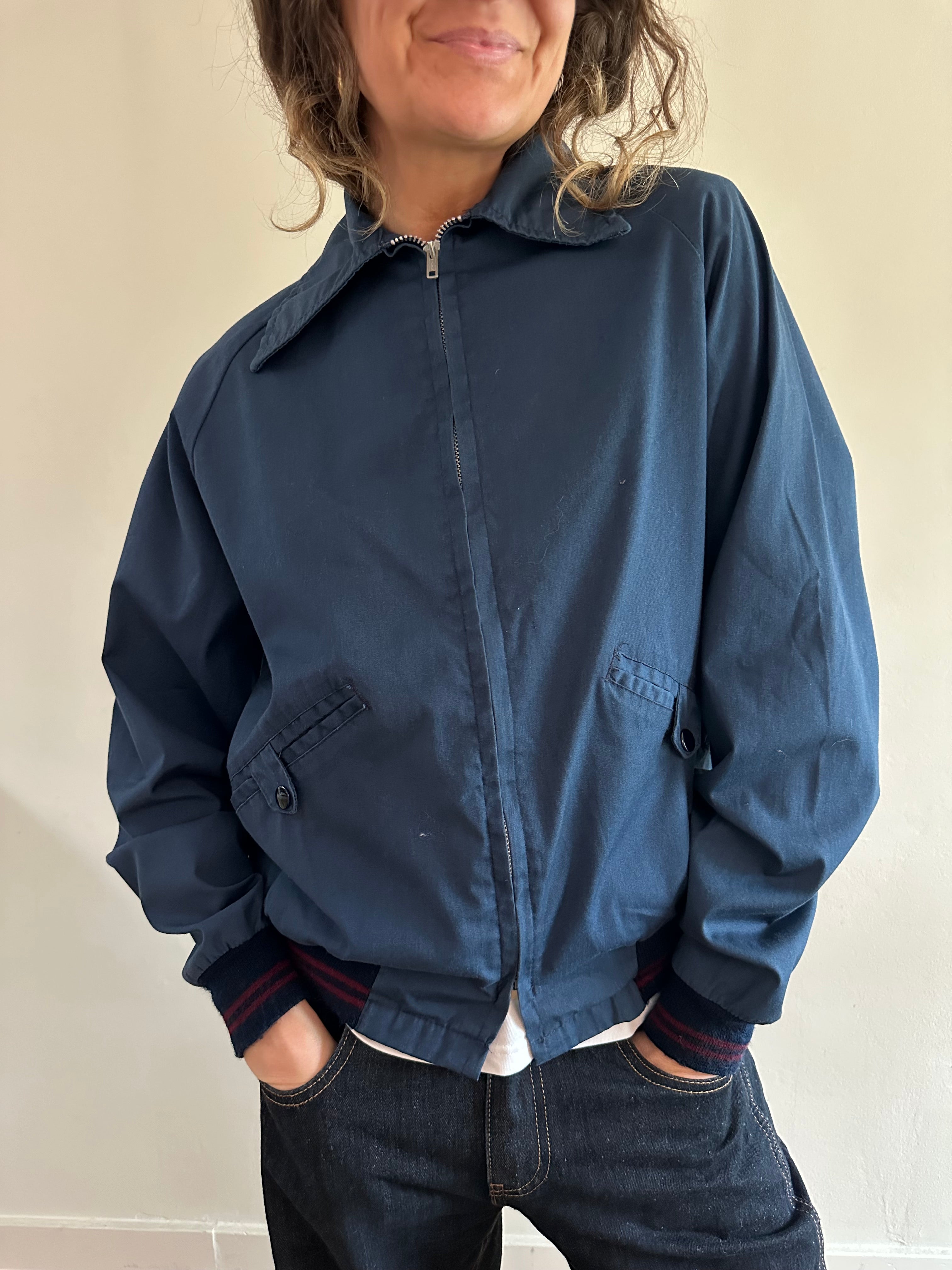 70s Navy Zip Jacket