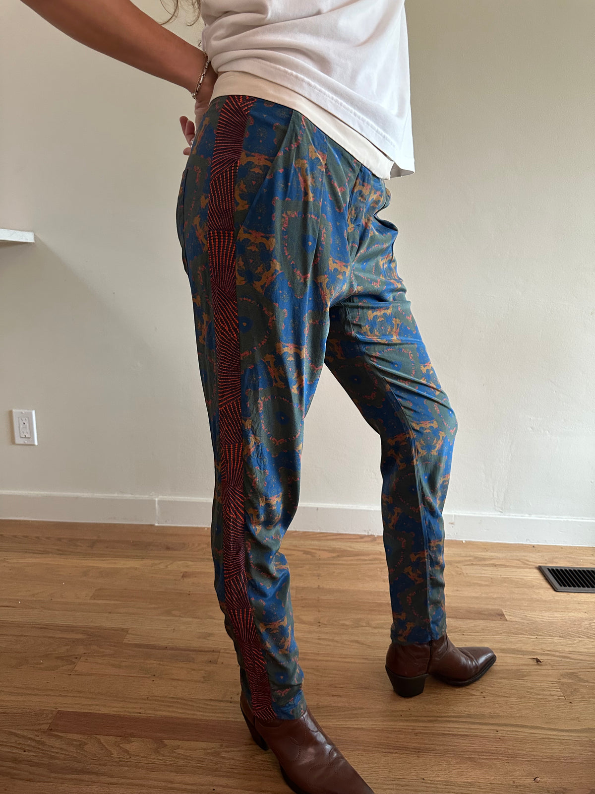A.L.C. Silk Patterned Trousers