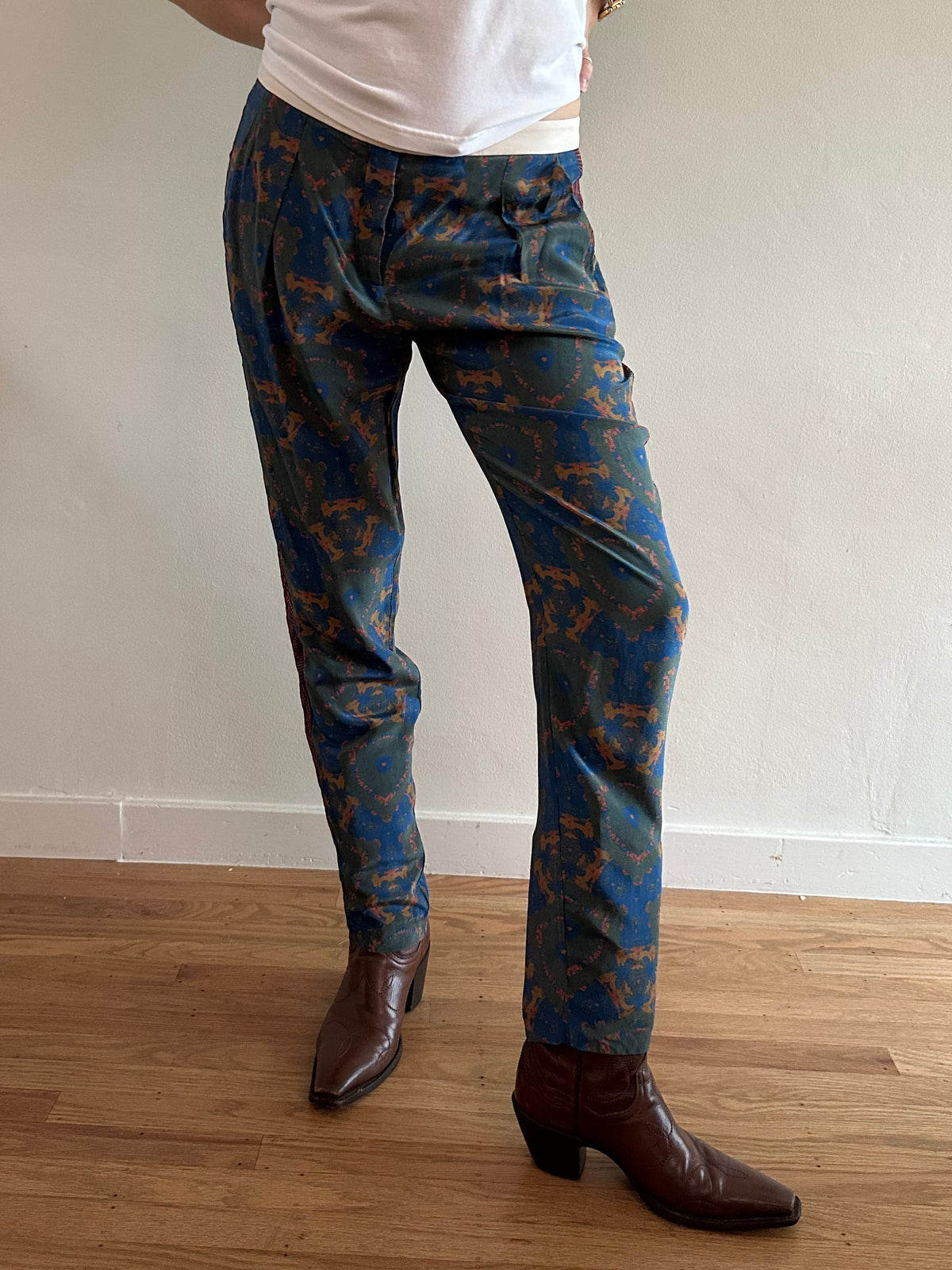 A.L.C. Silk Patterned Trousers