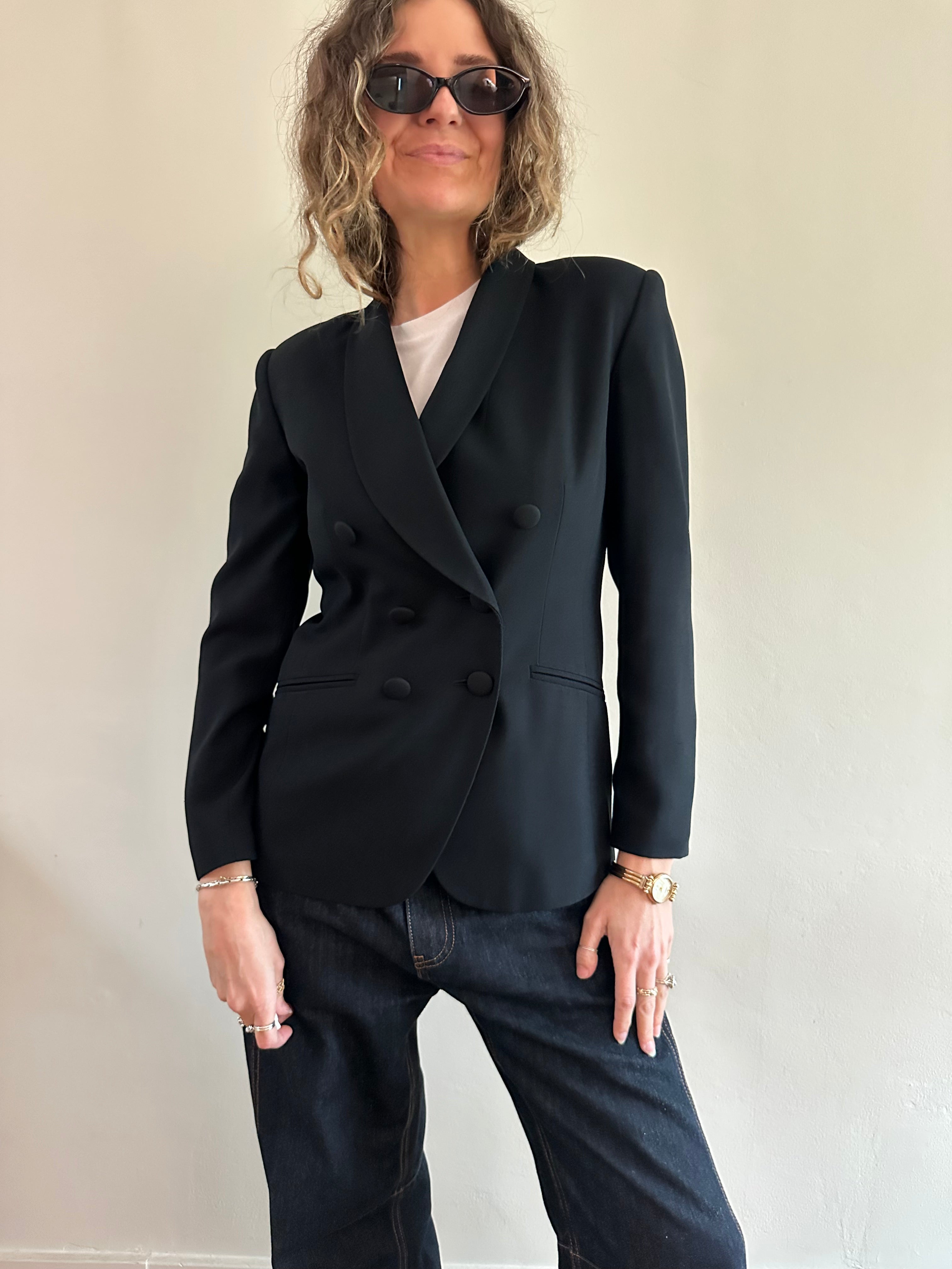 Preston & York Black Double-Breasted Blazer