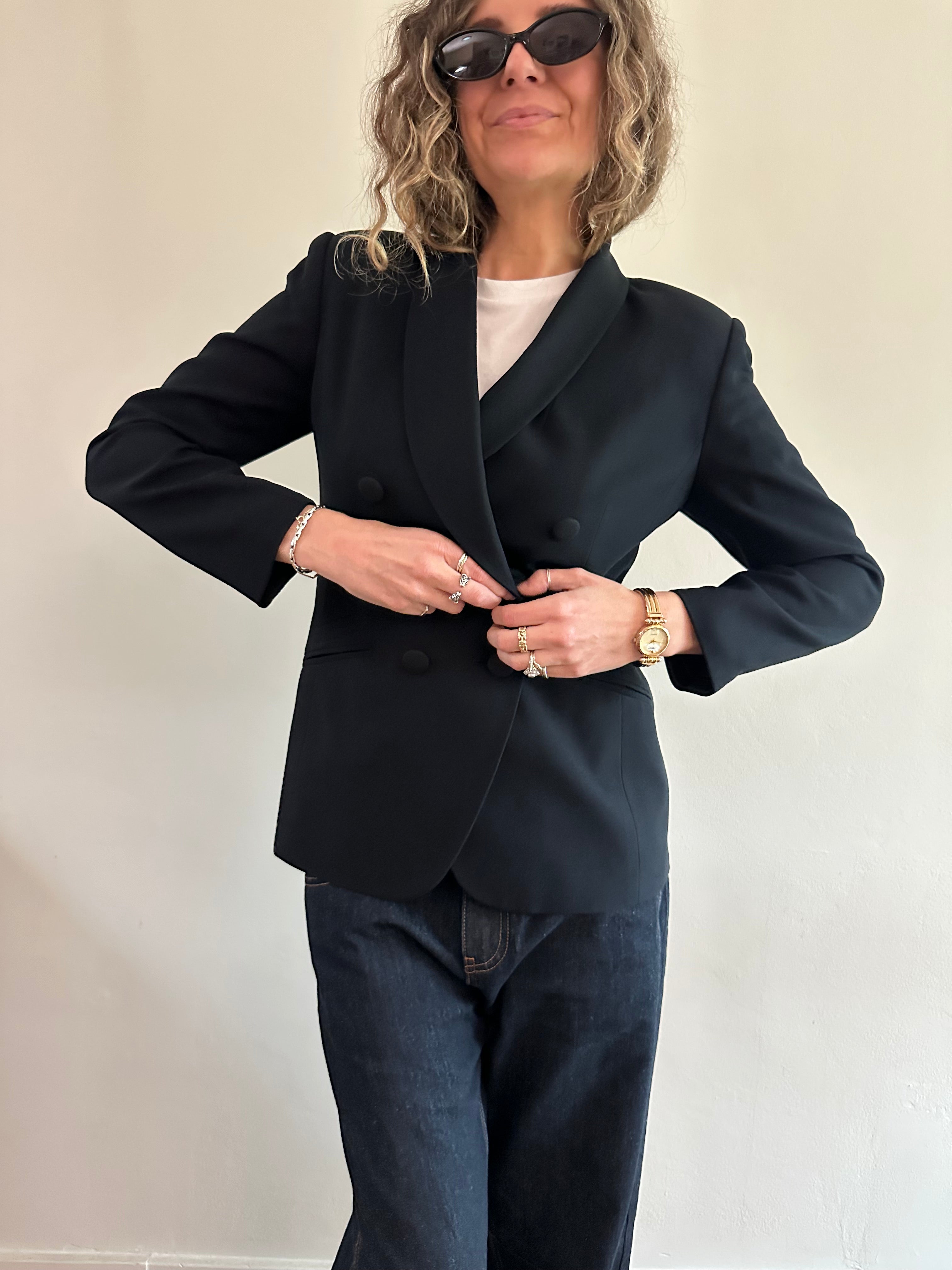 Preston & York Black Double-Breasted Blazer