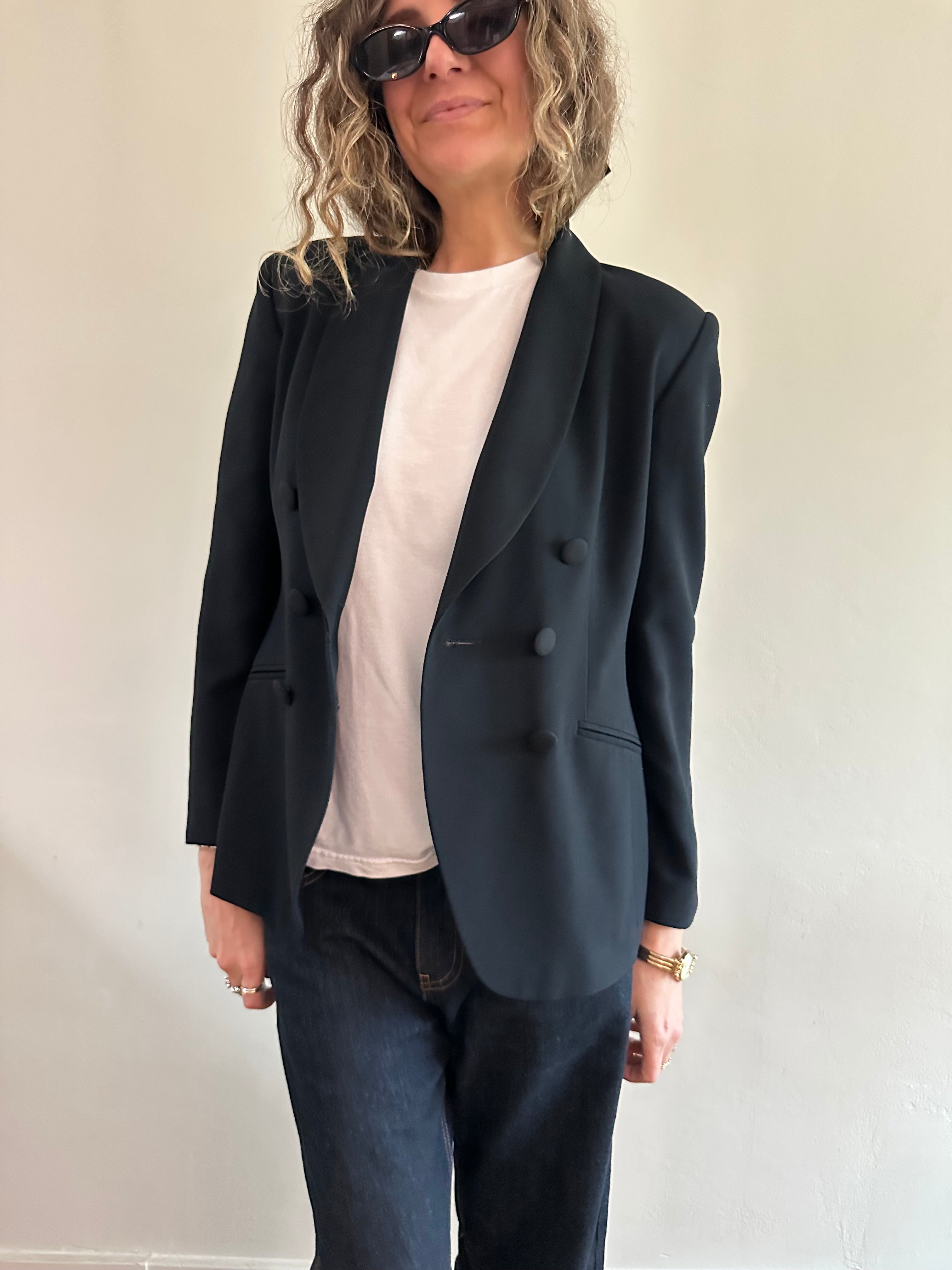 Preston & York Black Double-Breasted Blazer