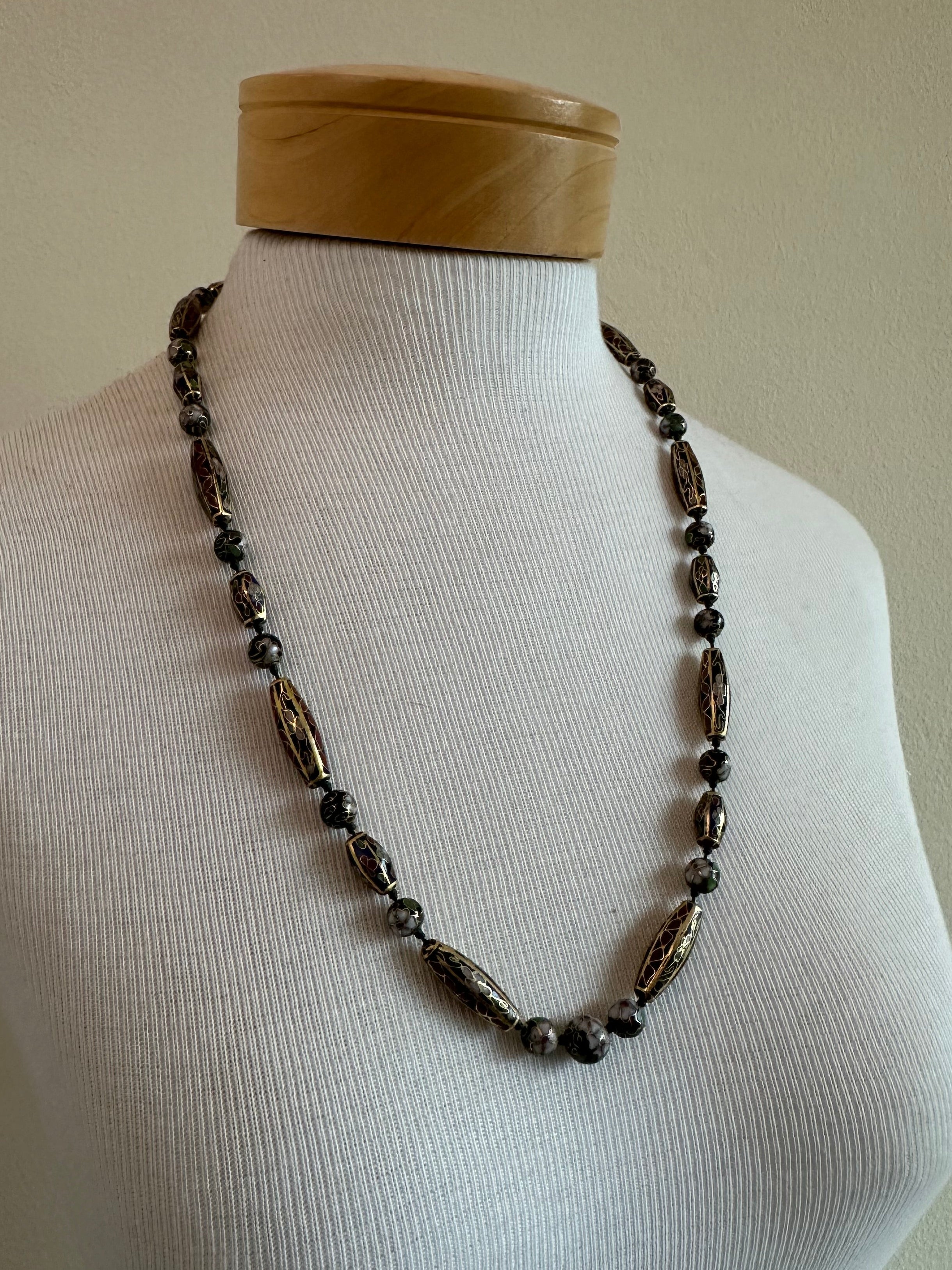 Cloisonné Enamel Beaded Necklace