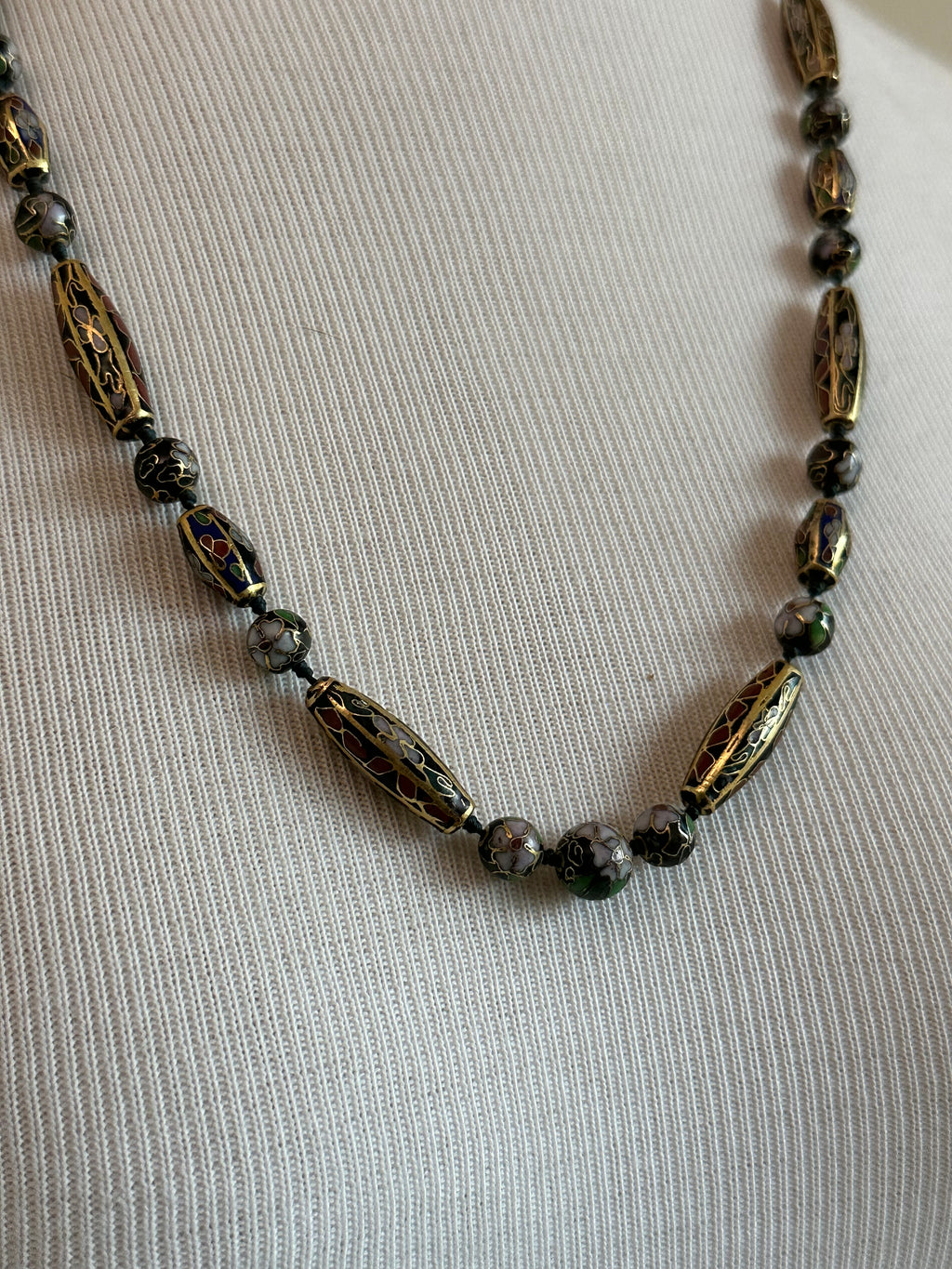 Cloisonné Enamel Beaded Necklace
