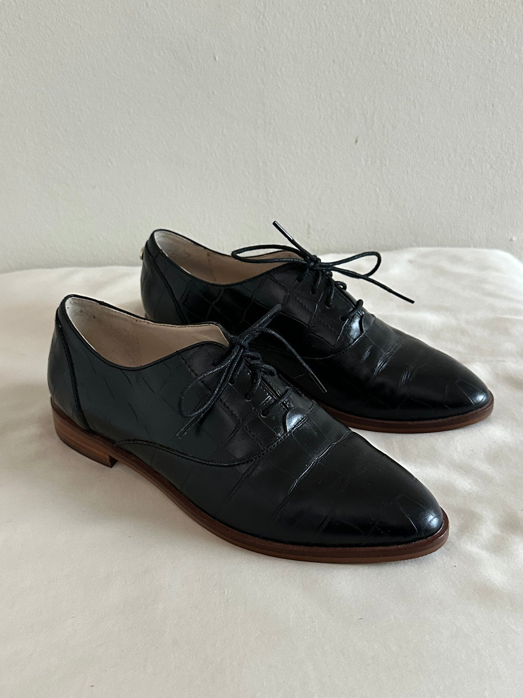 Cole Haan Embossed Leather Oxfords