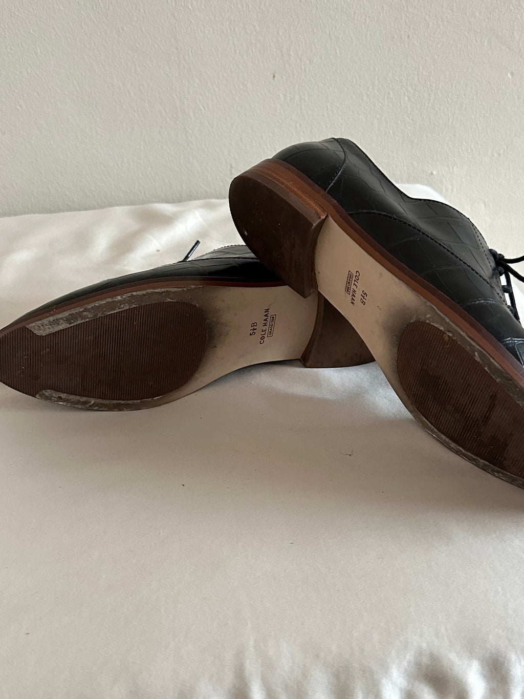 Cole Haan Embossed Leather Oxfords