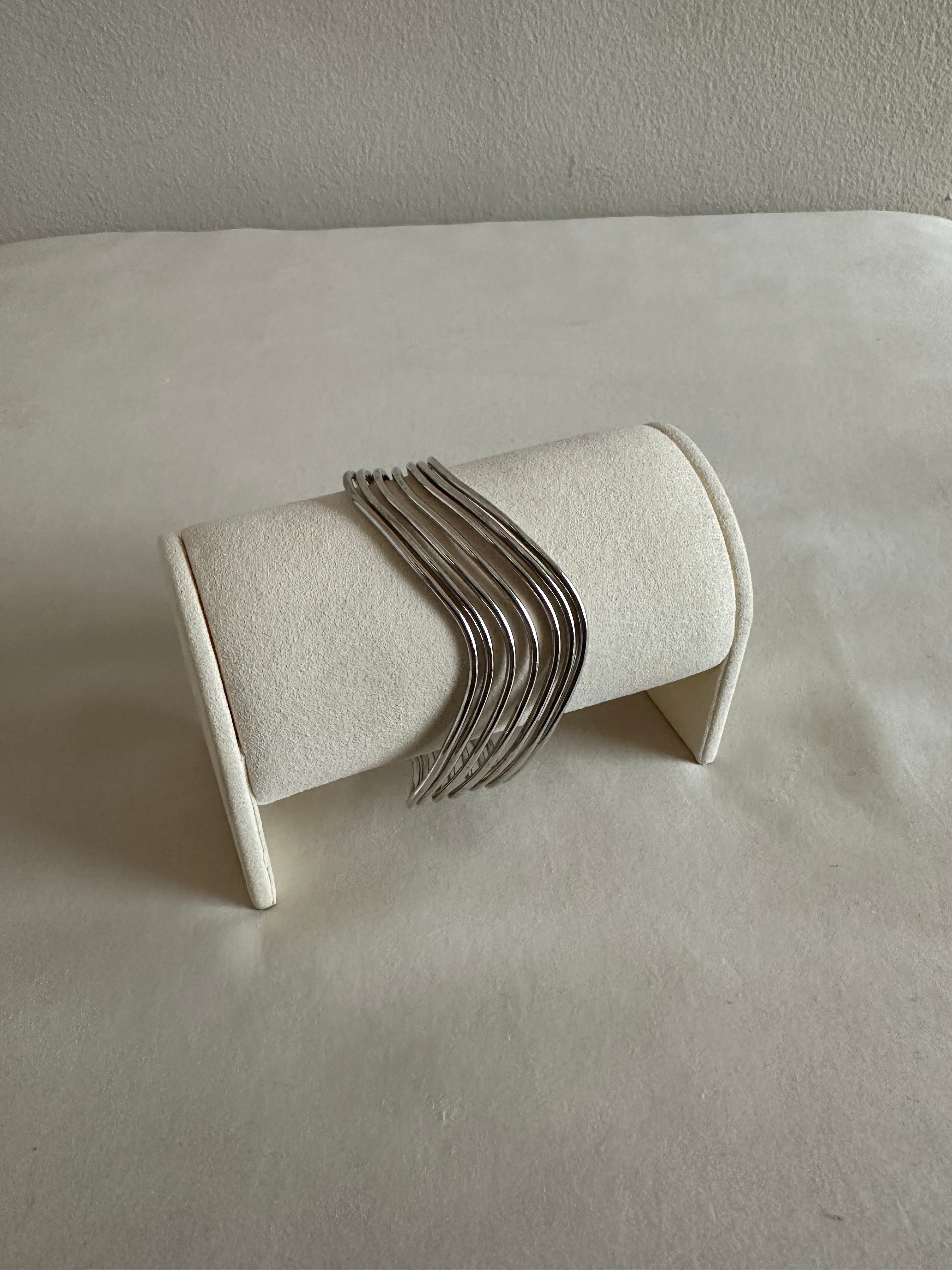 Sculptural Wave Cuff Bracelet
