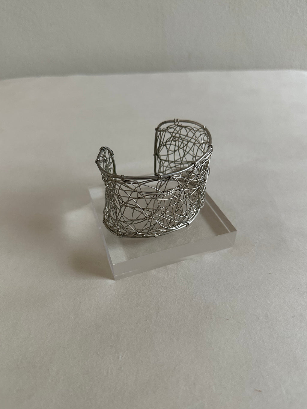 Abstract Wire Mesh Cuff Bracelet