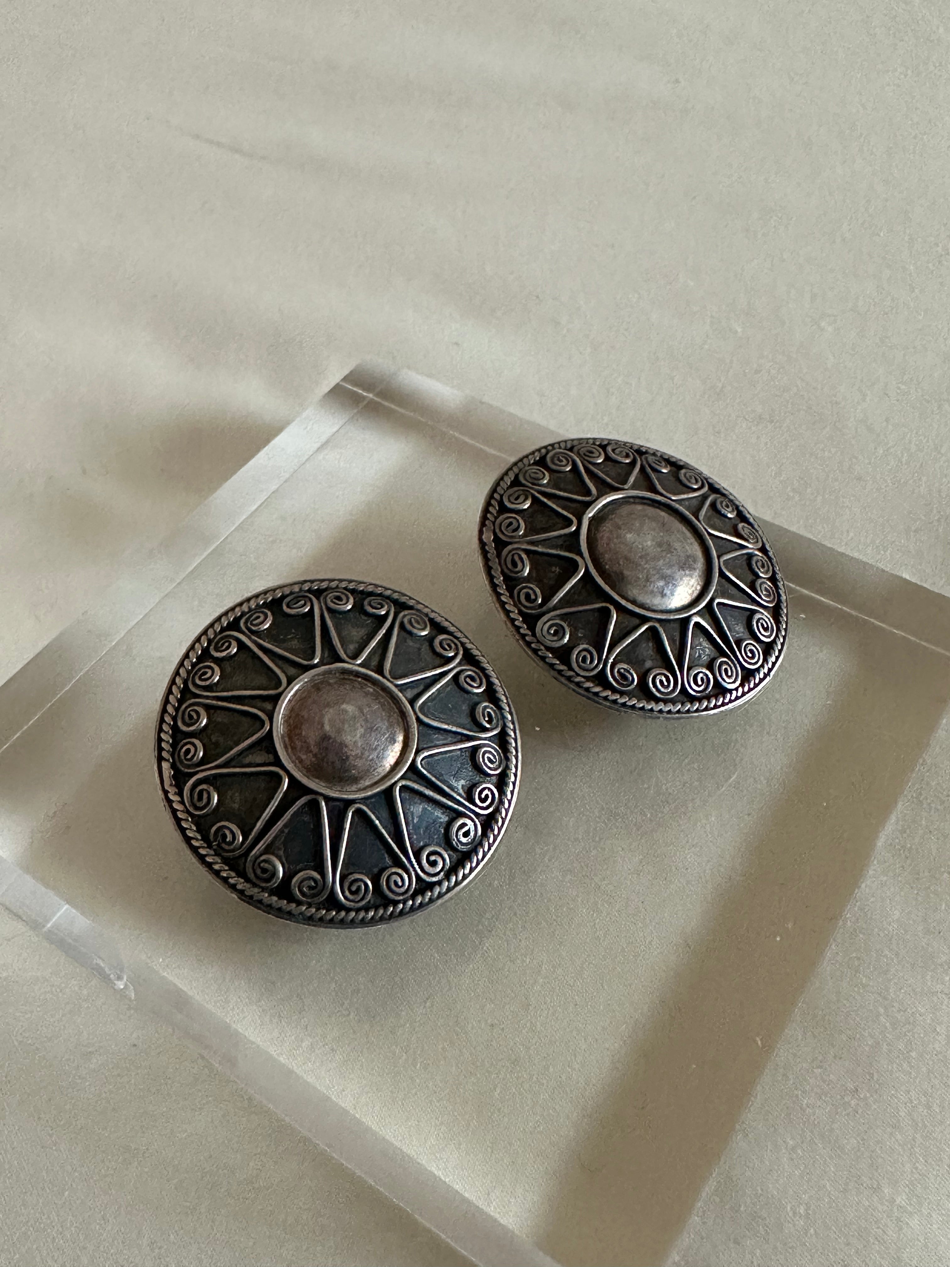 Medallion Stud Earrings