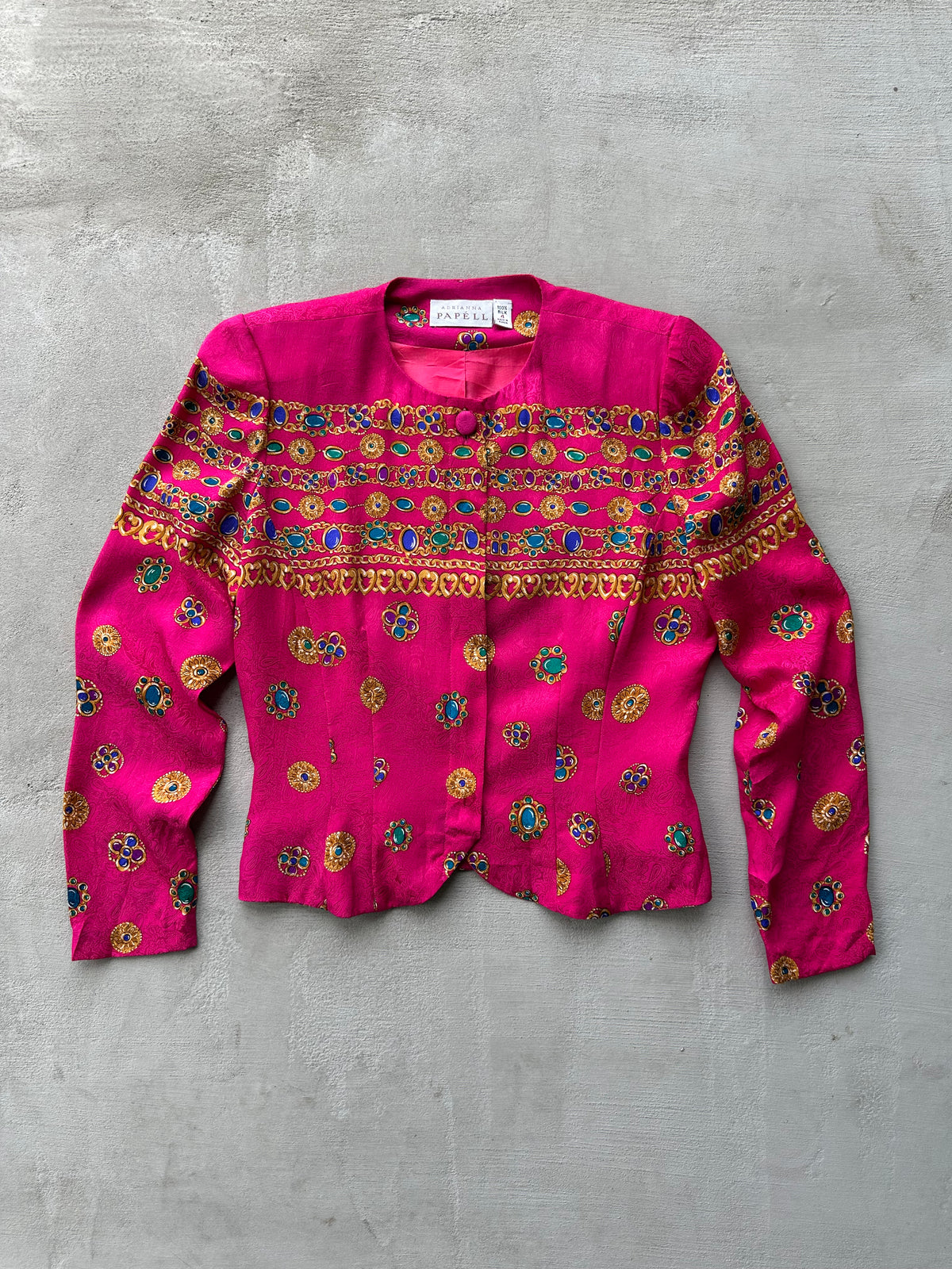 Adrianna Pappél Silk Gemstones Jacket